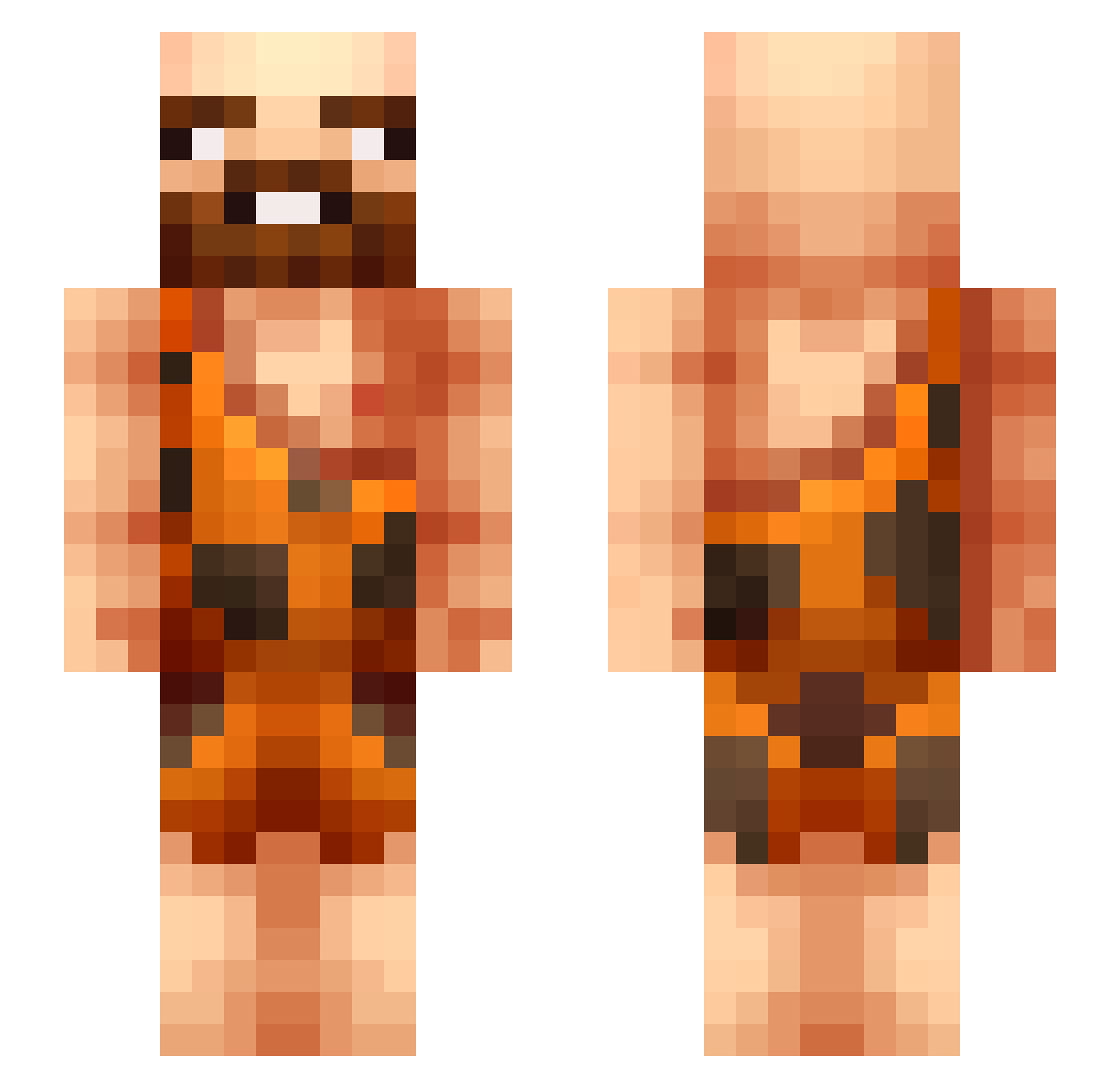 vexusisinsane Minecraft skin, front and back view