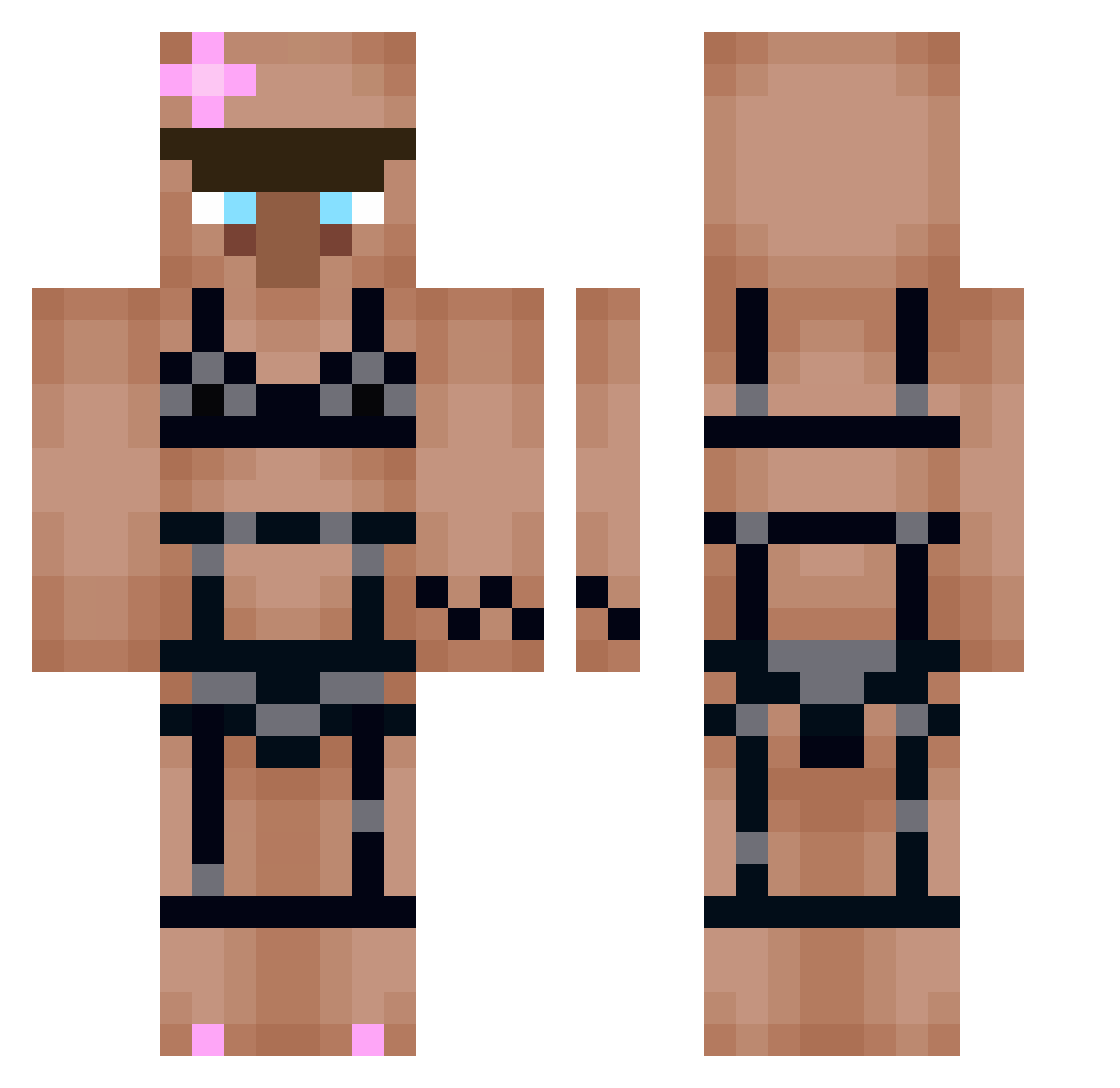 ZoltanB Minecraft skin, front and back view