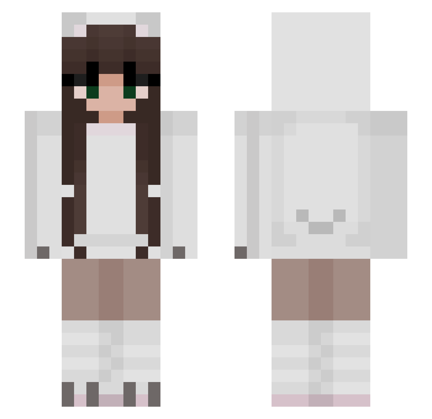 mufffanwillraid0 Minecraft skin, front and back view