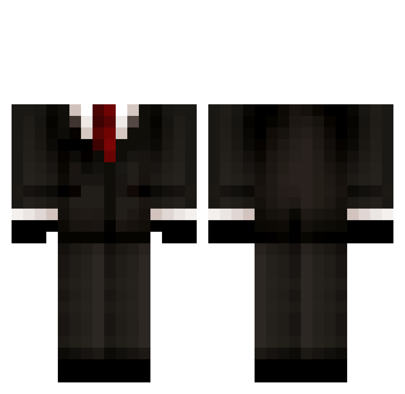 BananenKing2005 Minecraft skin, front and back view