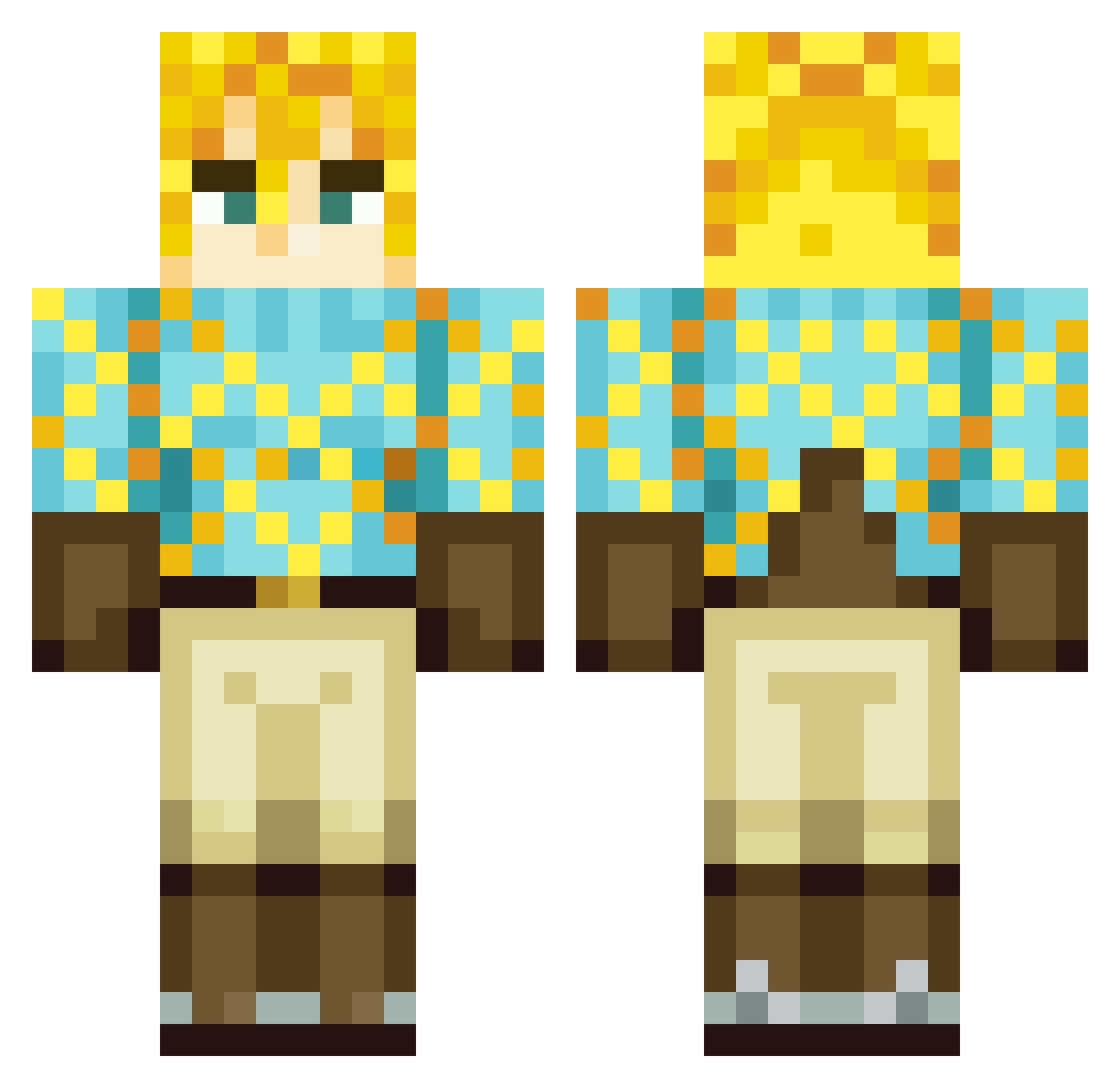 JADENRMX2 Minecraft skin, front and back view