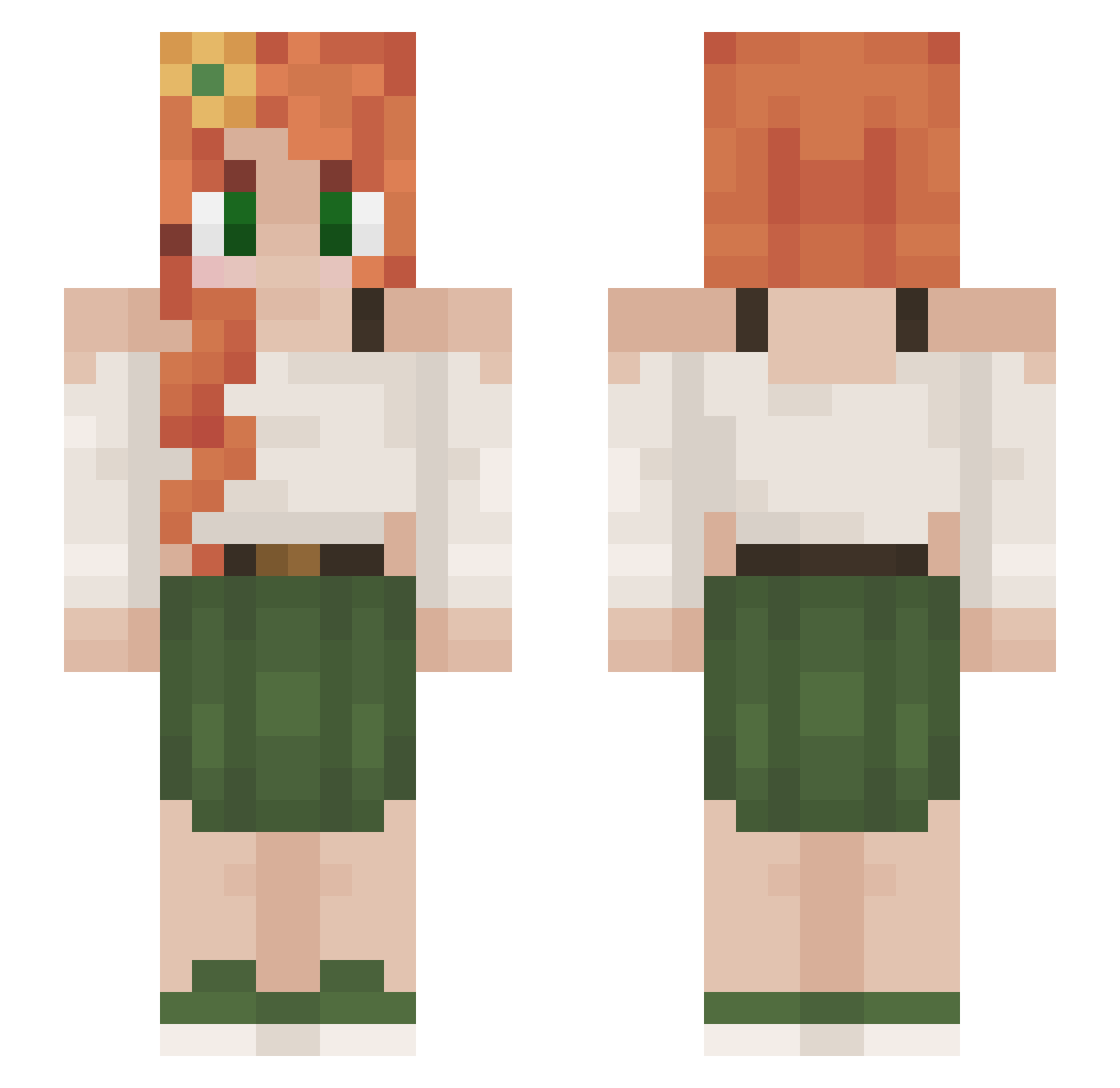 Sun_Li Minecraft skin, front and back view