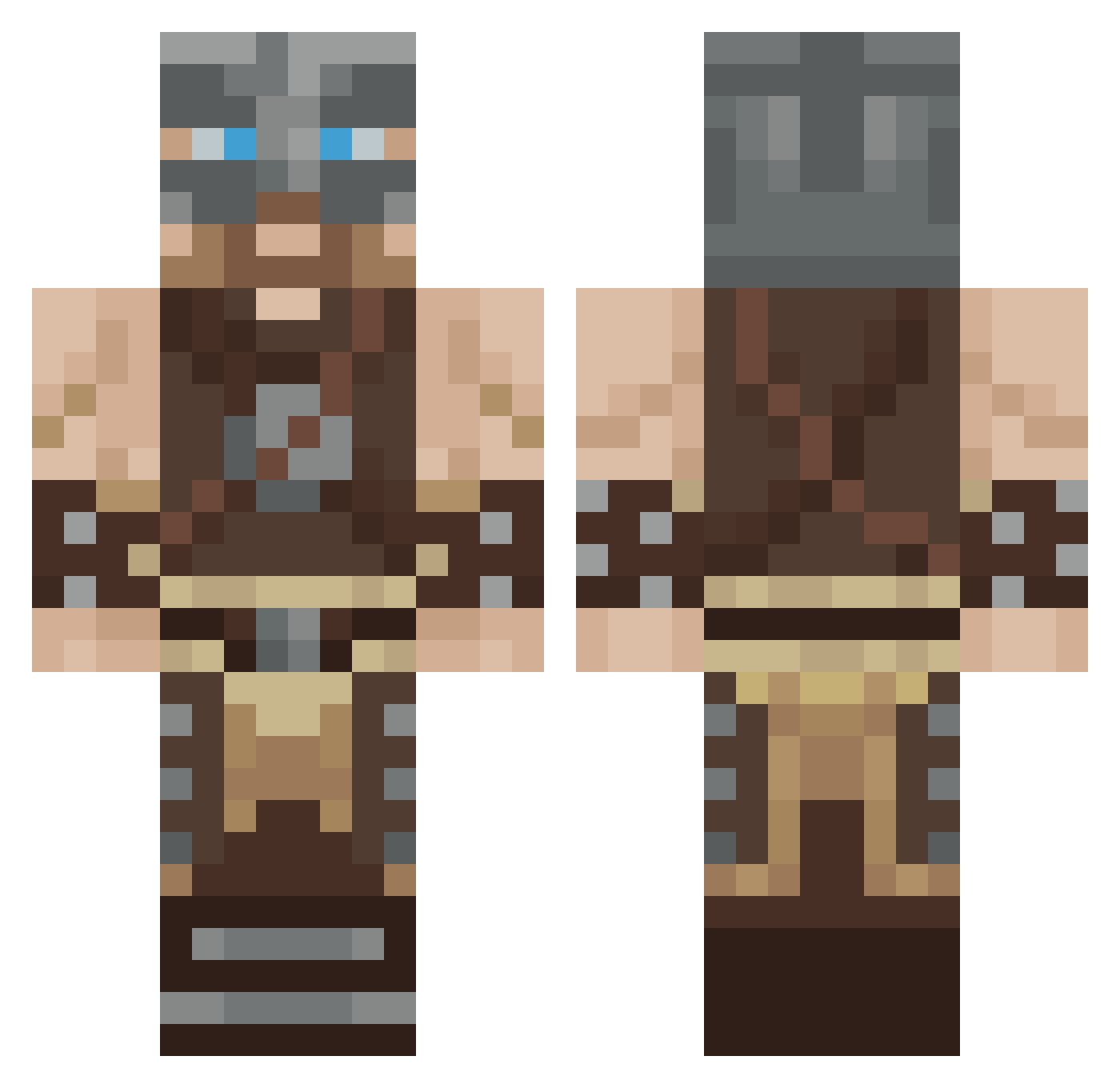 GuySky11 Minecraft skin, front and back view
