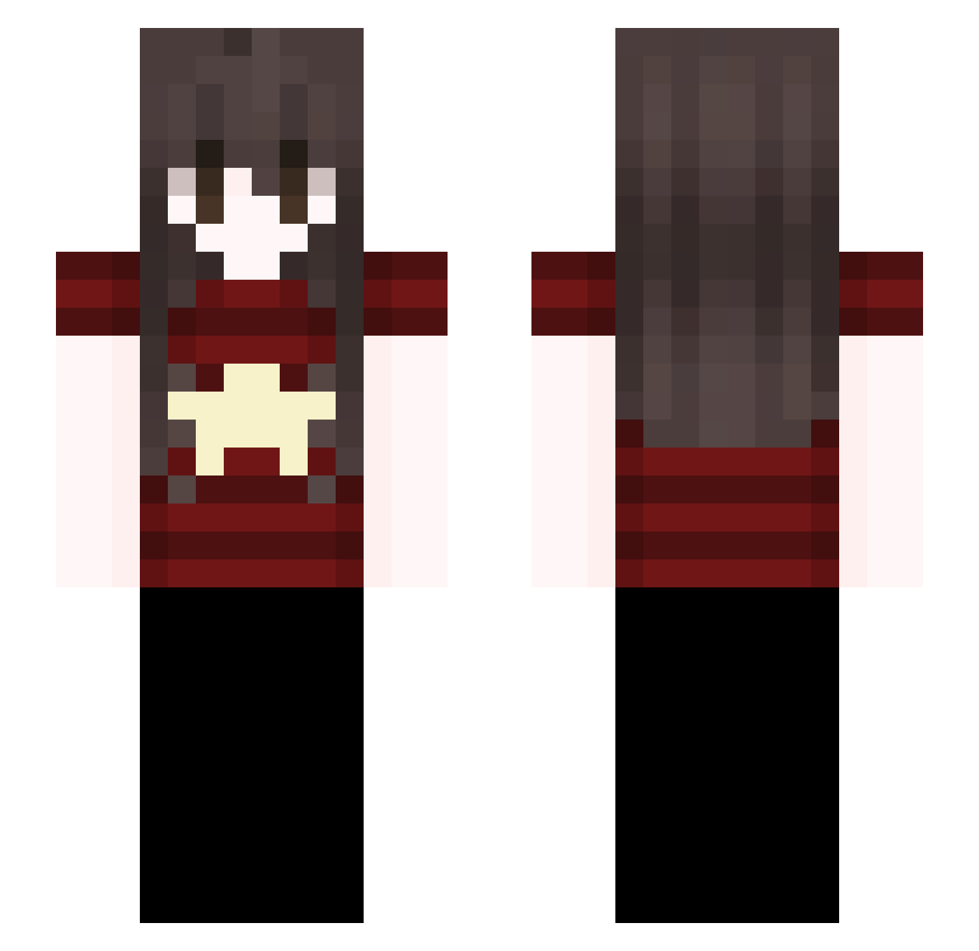 SELENAISAMAZING Minecraft skin, front and back view