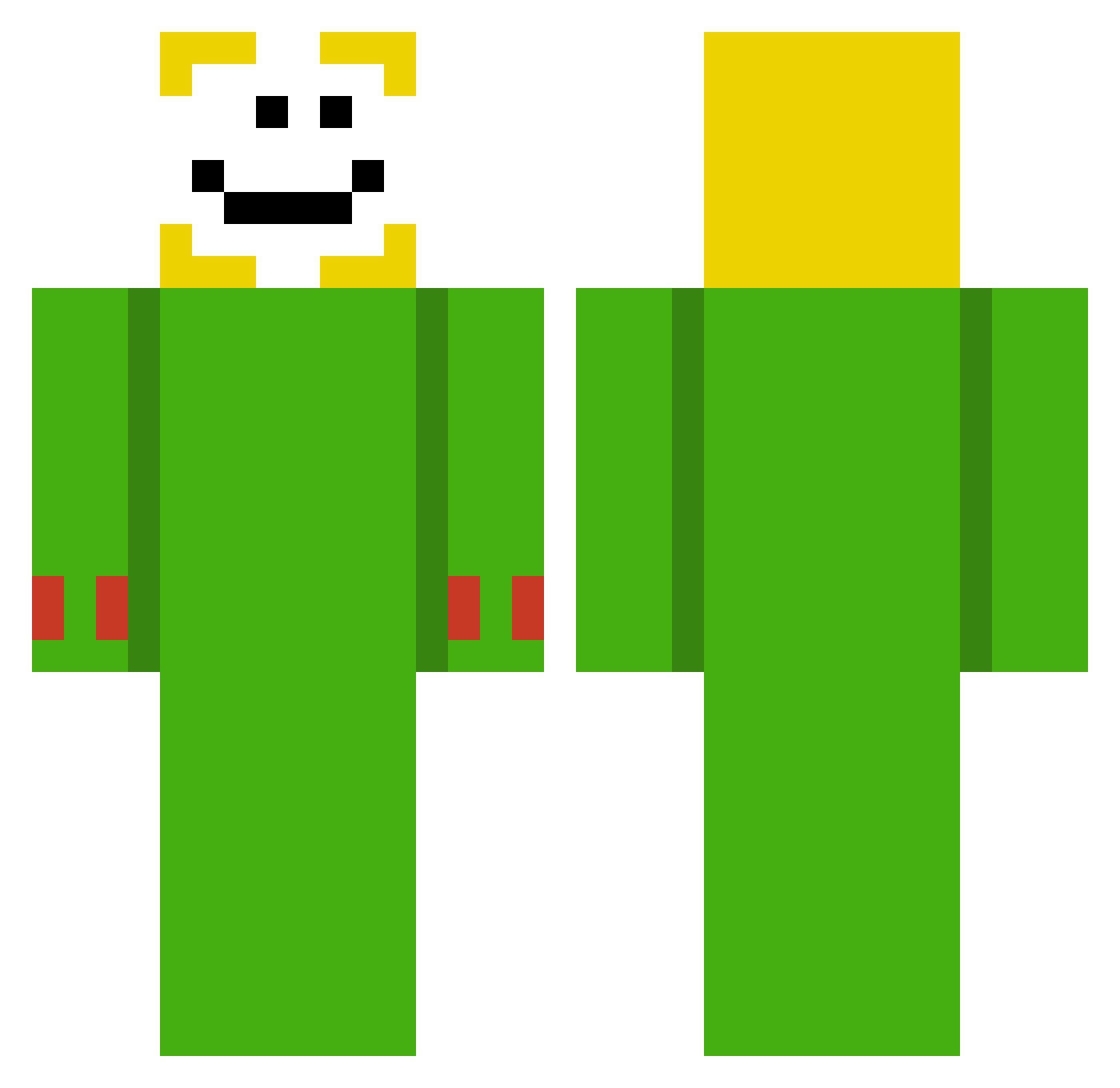 studzsz Minecraft skin, front and back view