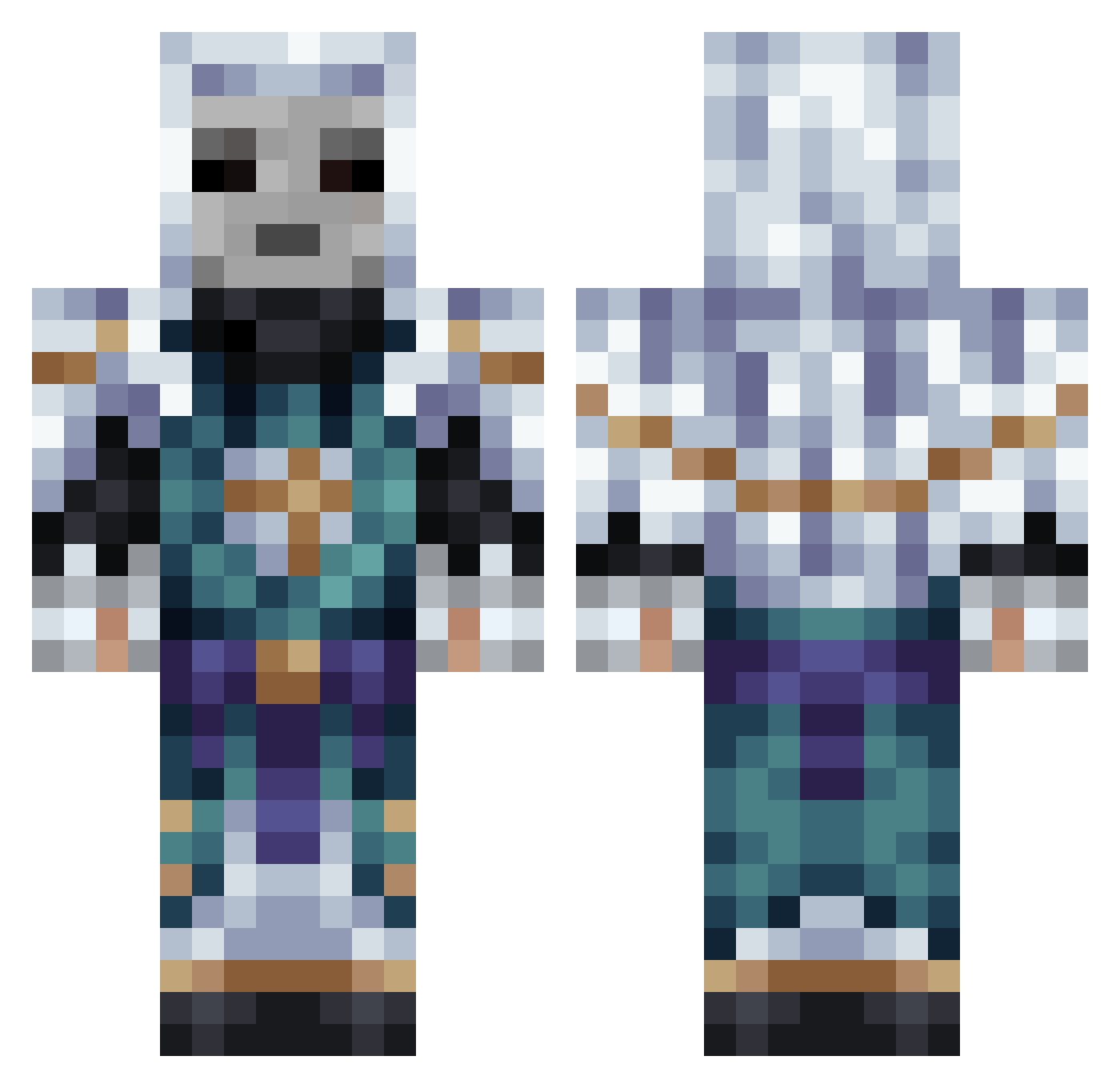 SniperFTW3321 Minecraft skin, front and back view