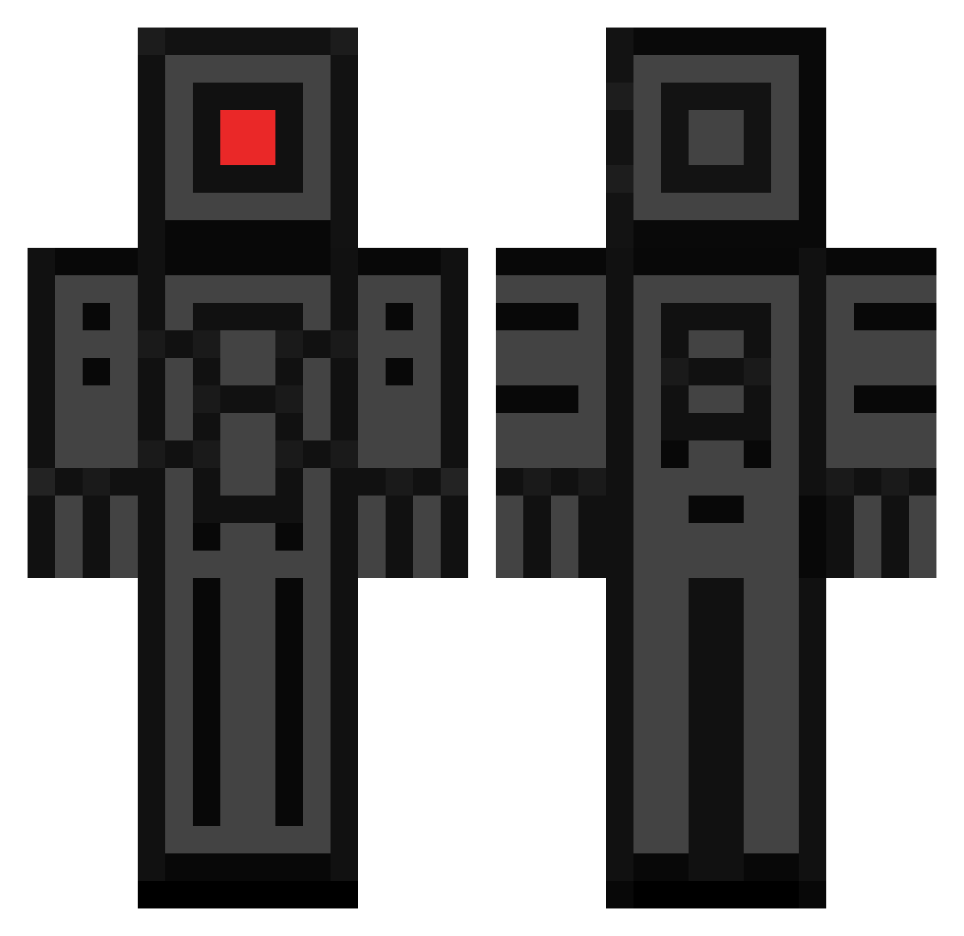 Prorogue Minecraft skin, front and back view