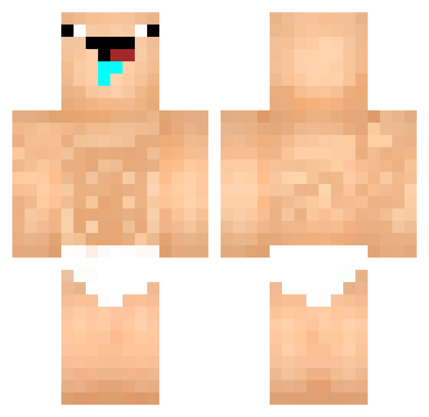 Hayooo Minecraft skin, front and back view