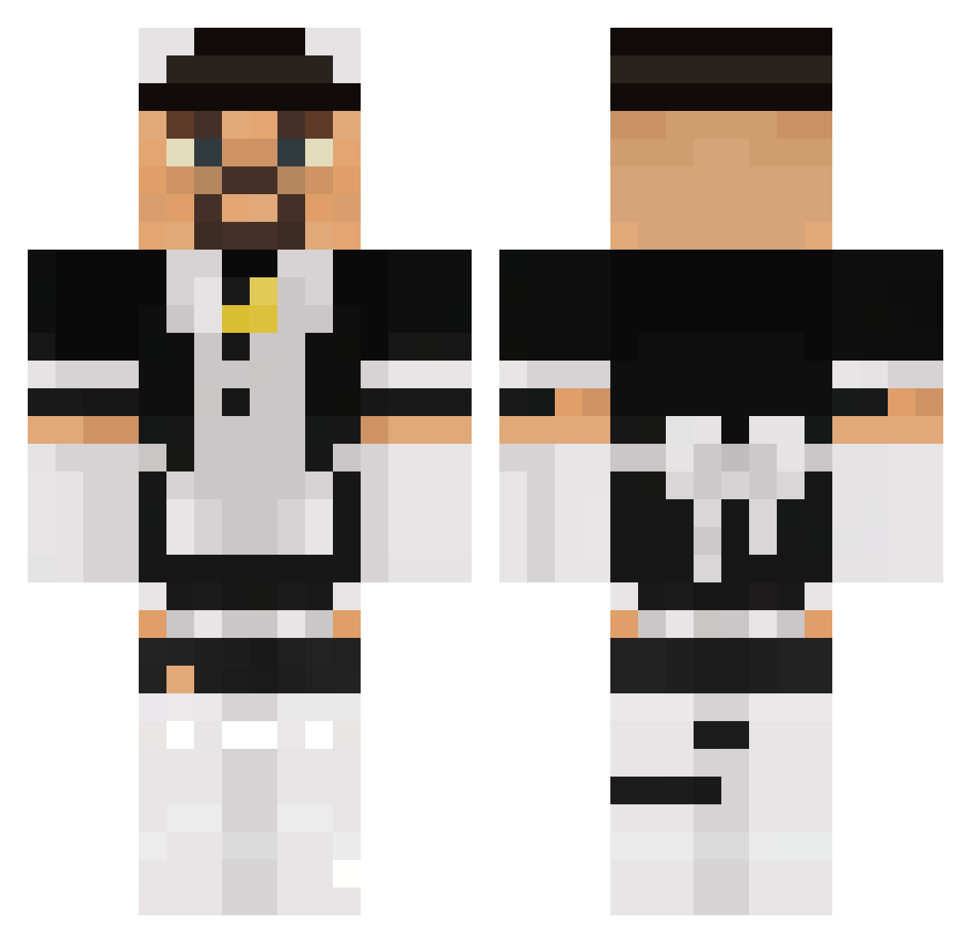 WalterSchweiss Minecraft skin, front and back view