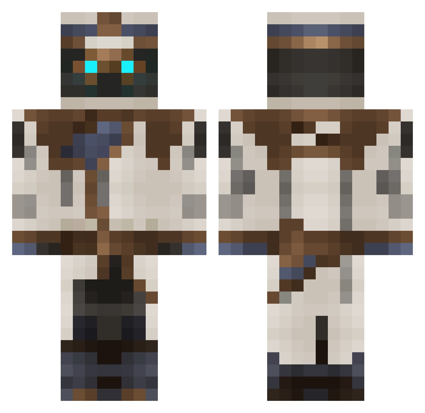 Sr_Double Minecraft skin, front and back view