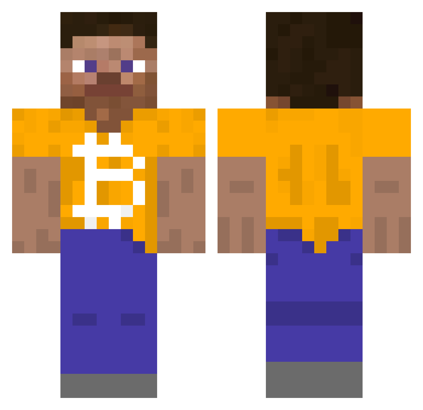LilKidneystone45 Minecraft skin, front and back view