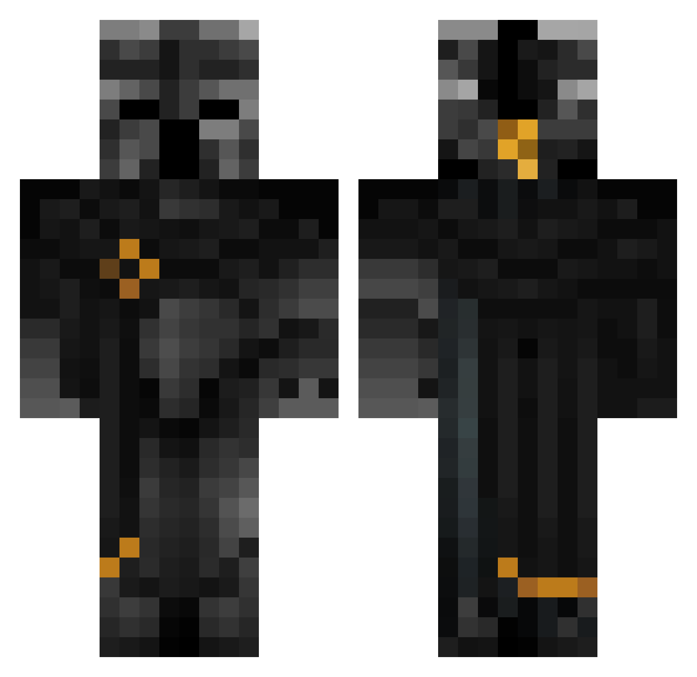 CrazyX707 Minecraft skin, front and back view