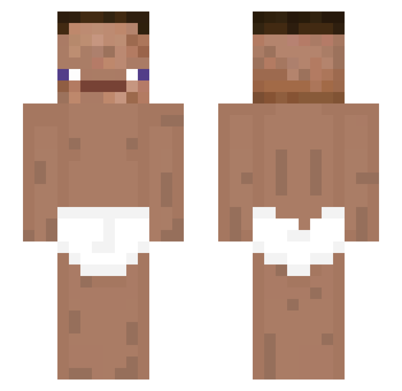 Bacon__ Minecraft skin, front and back view