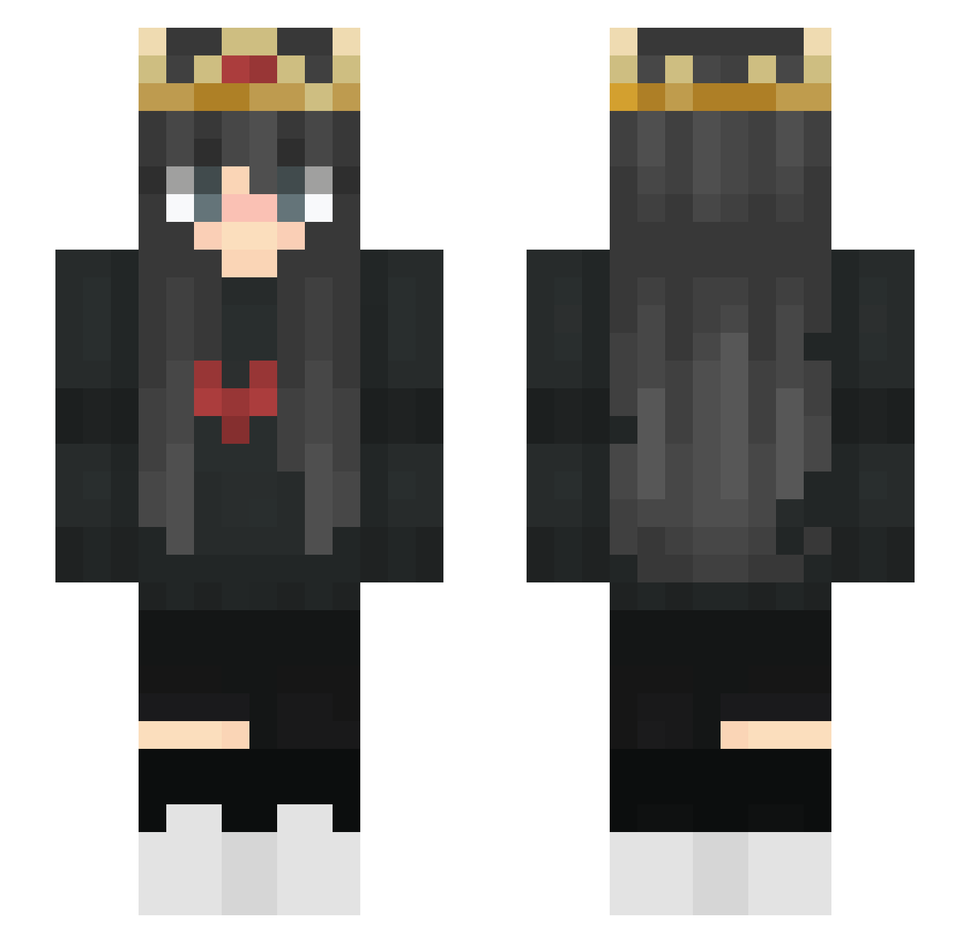 Morgan25019 Minecraft skin, front and back view