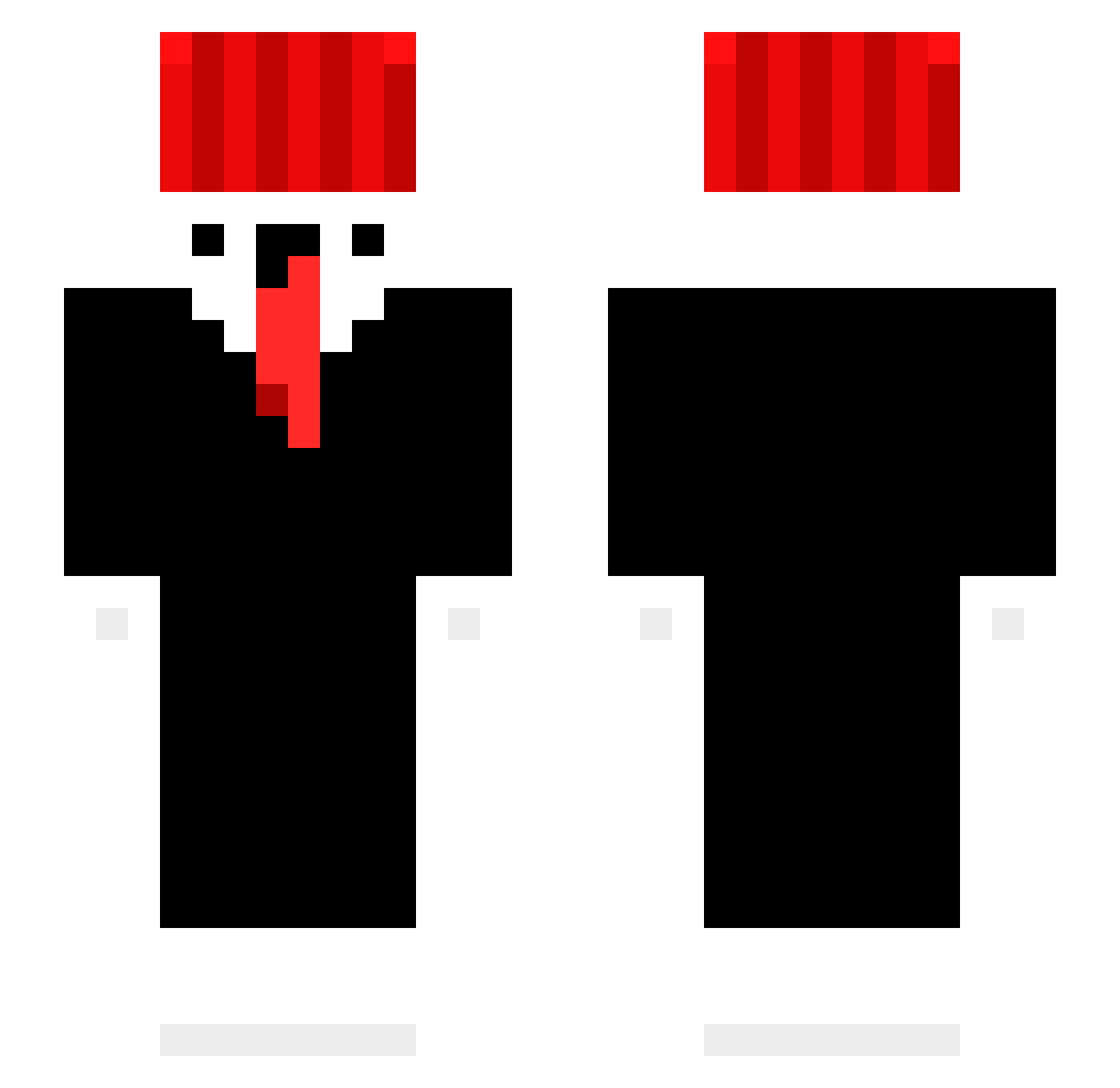 Nikilis Minecraft skin, front and back view