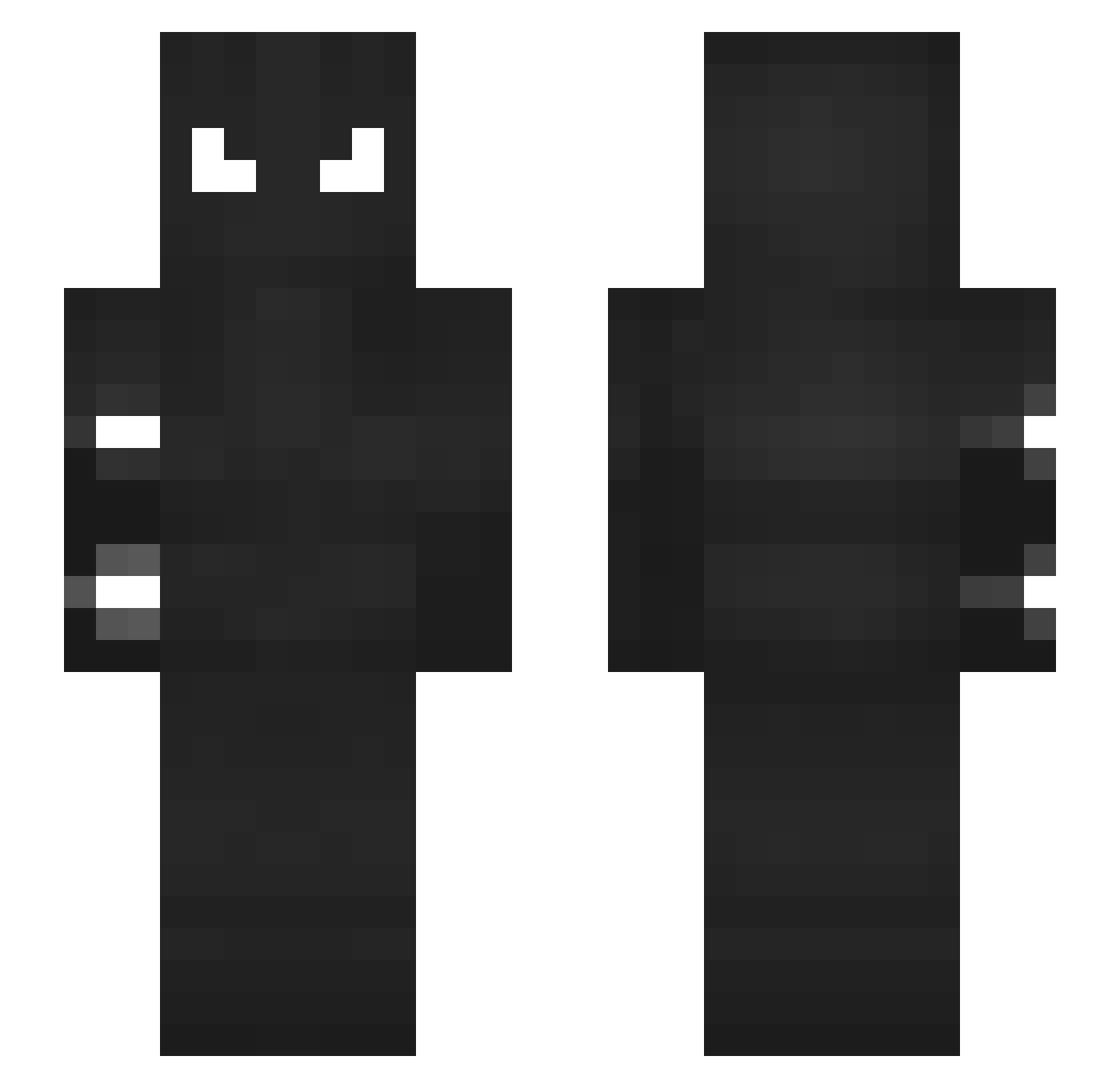 Konjugation Minecraft skin, front and back view