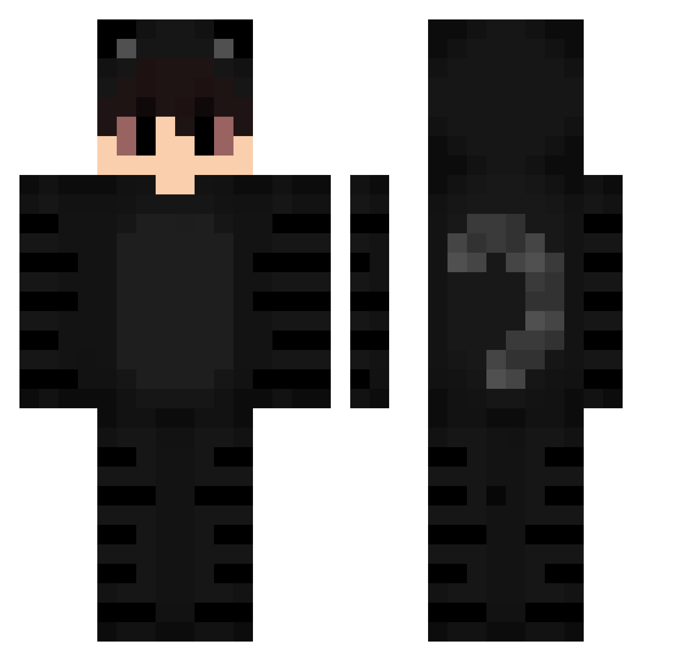 Shreaks Minecraft skin, front and back view