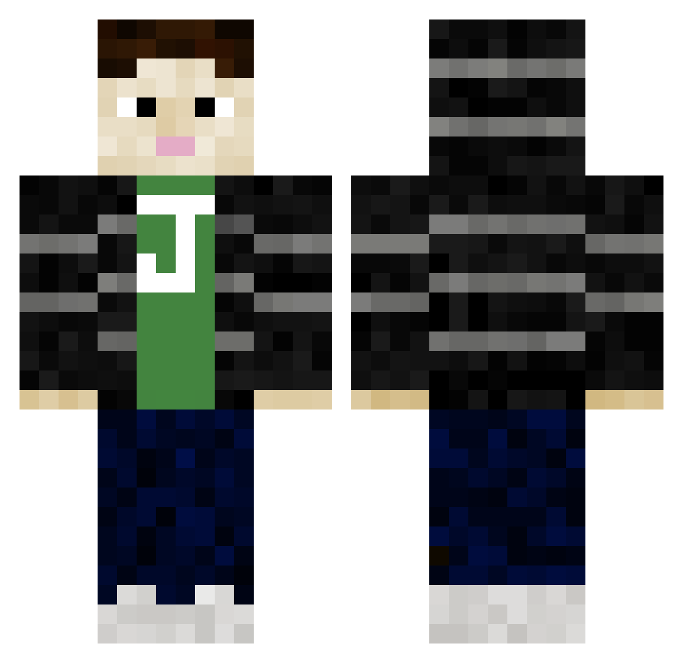 TzTok_Jad Minecraft skin, front and back view