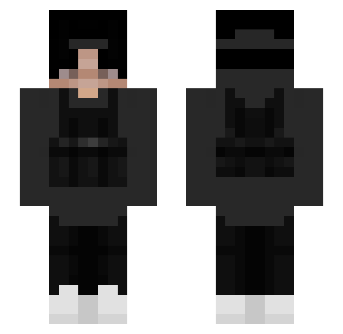 PtitcroxX Minecraft skin, front and back view