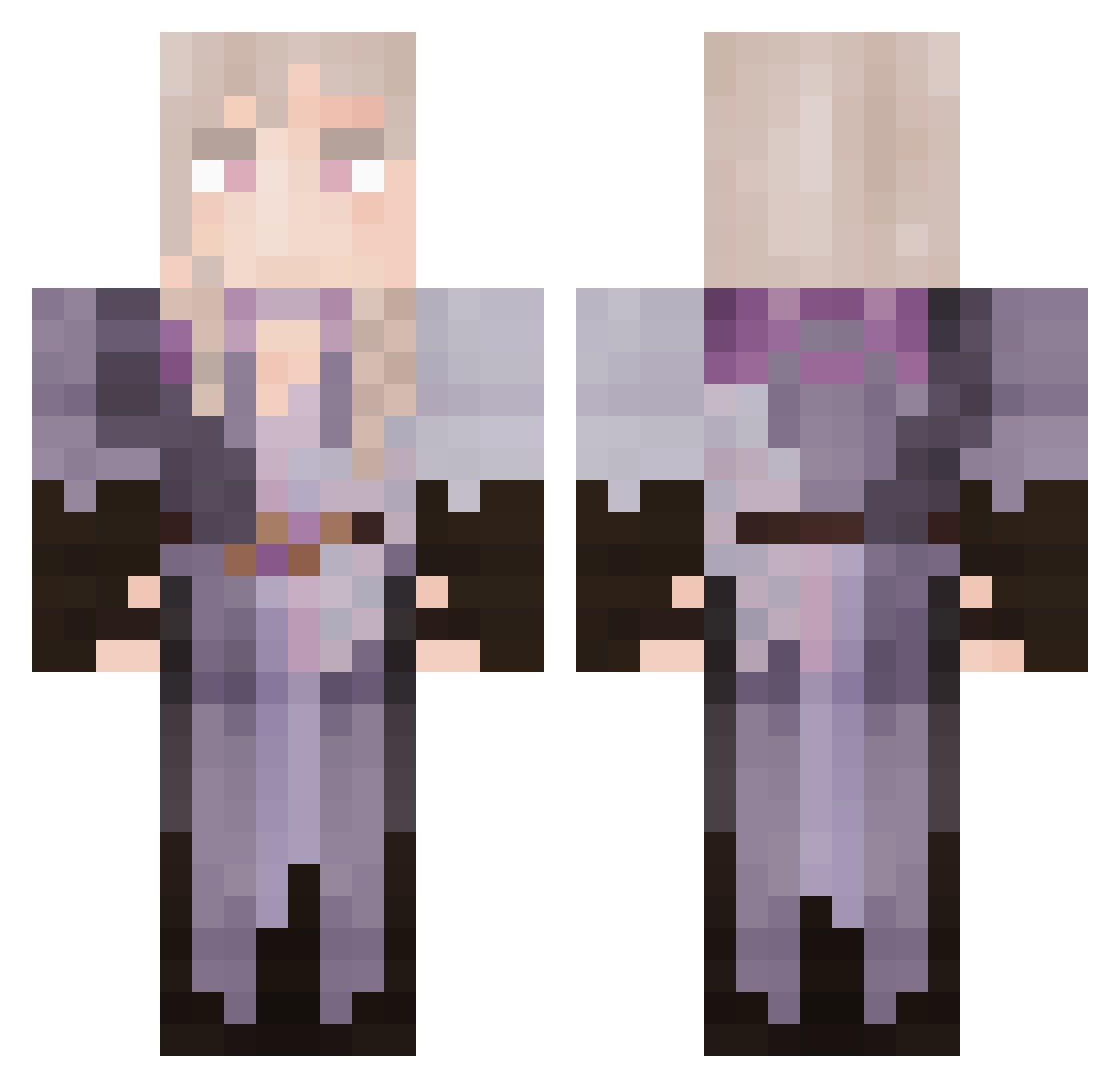 Two_ Minecraft skin, front and back view