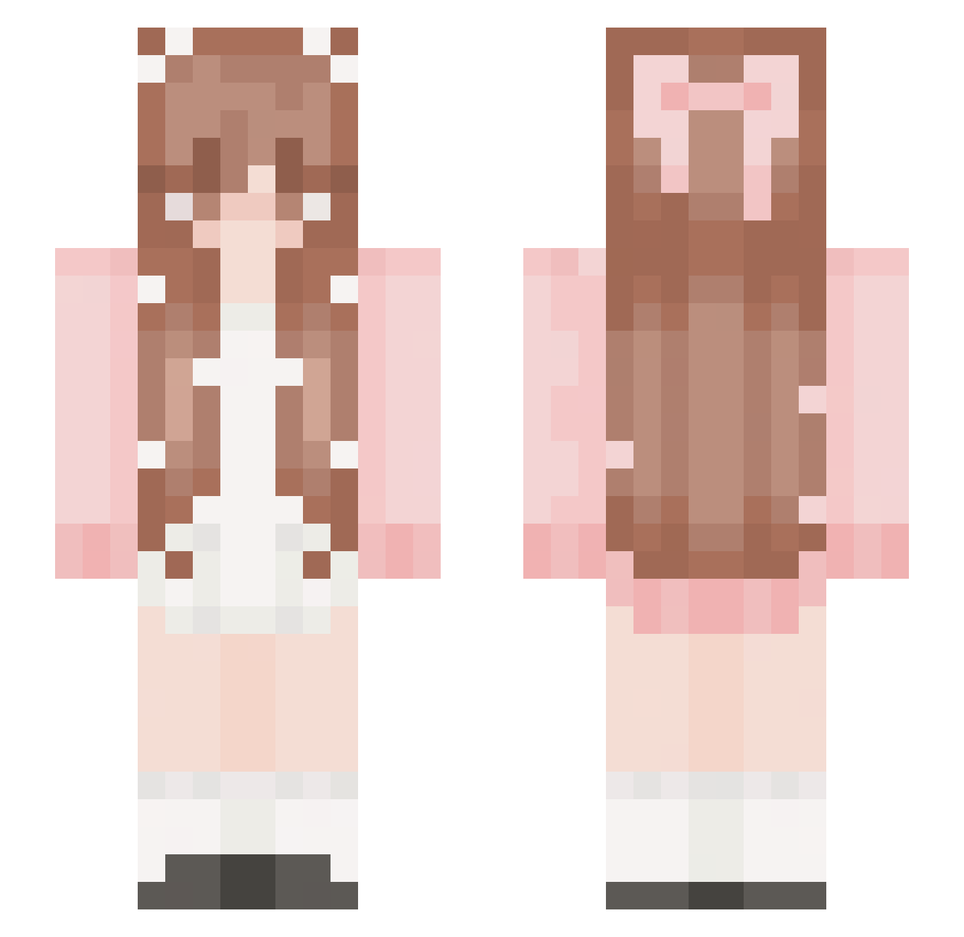 Lorianne Minecraft skin, front and back view