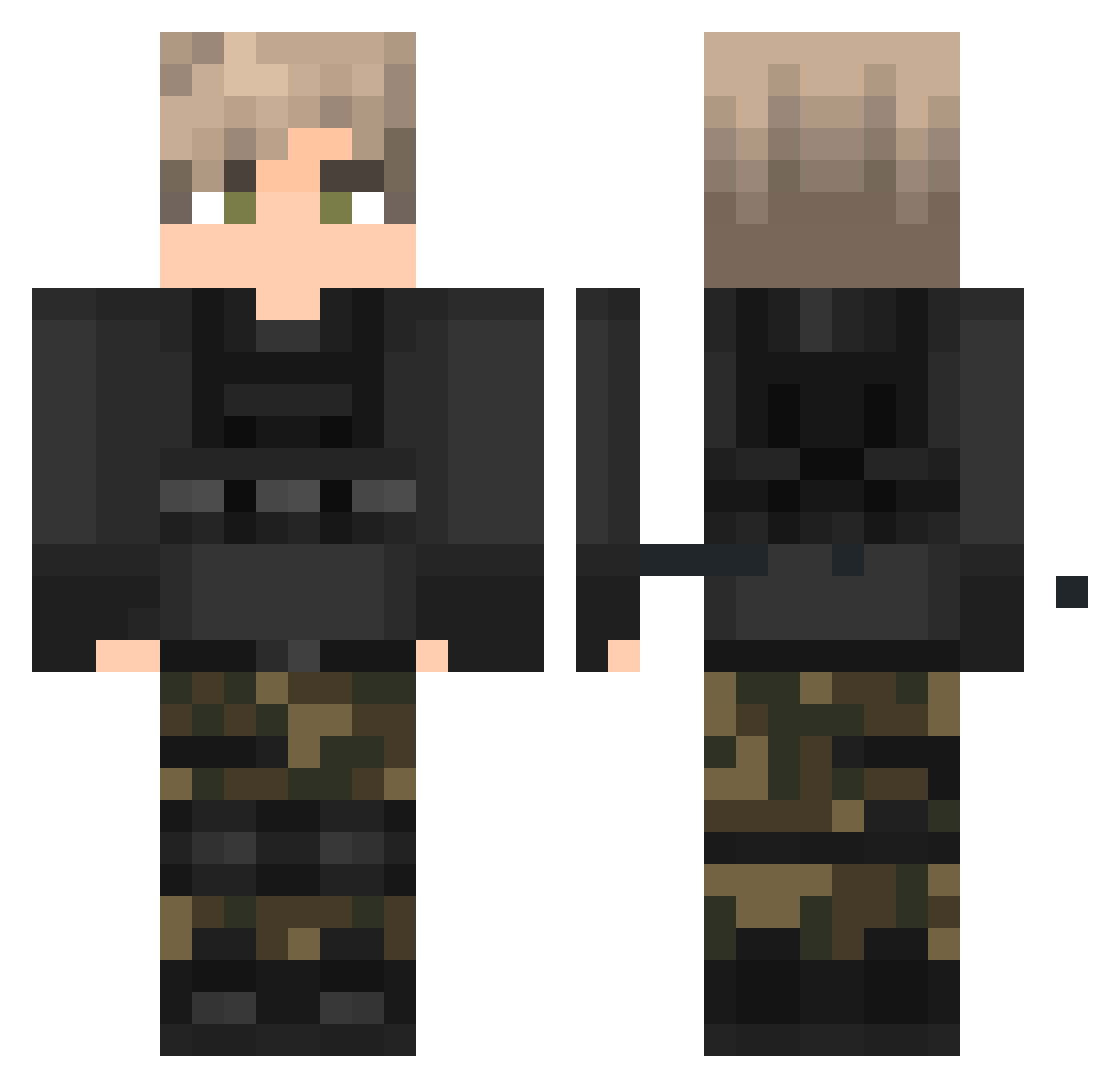 TheRamsFan Minecraft skin, front and back view