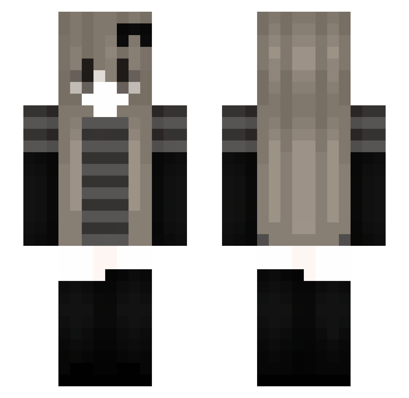 Lorit Minecraft skin, front and back view