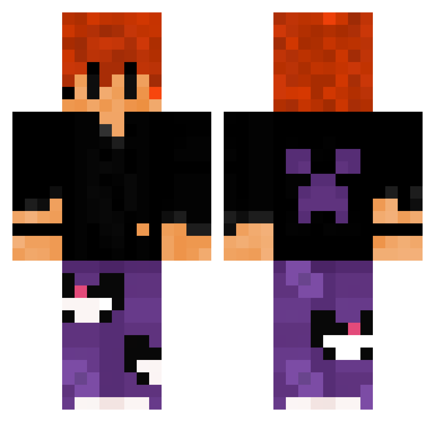 Wisdomisamazing Minecraft skin, front and back view