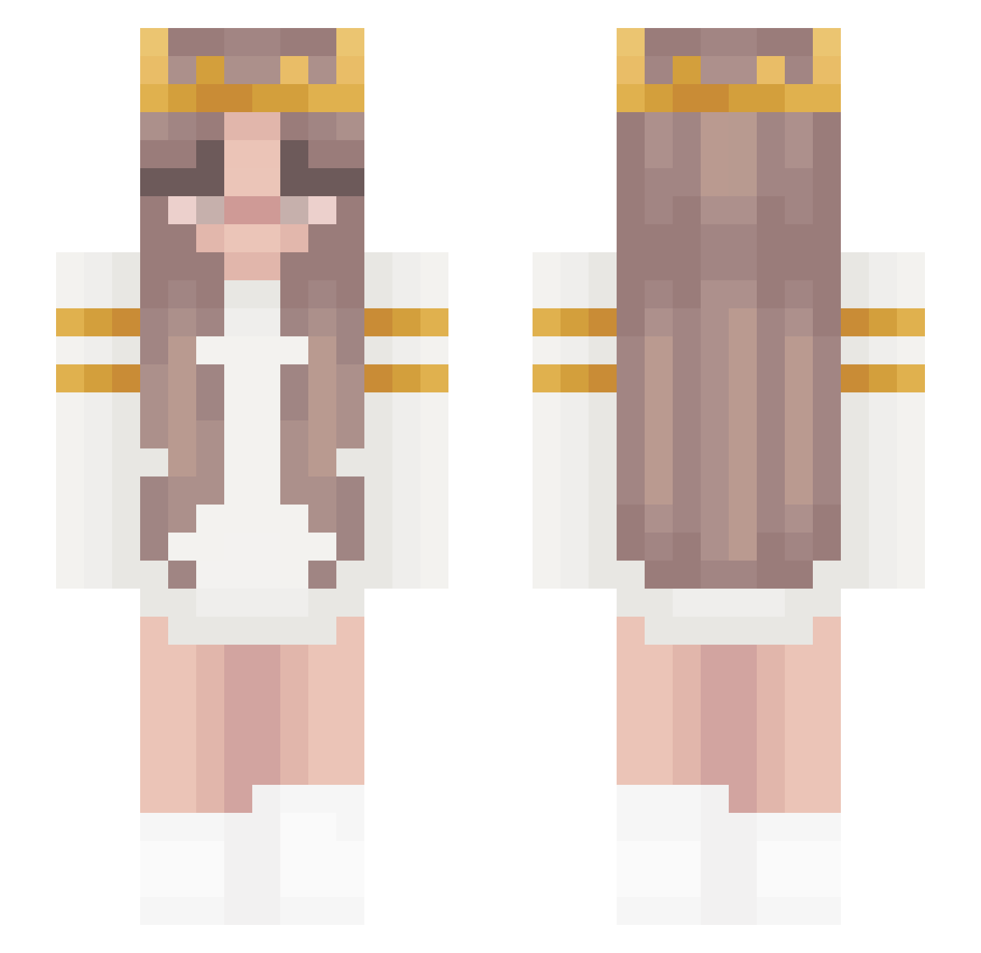 Danwaeir Minecraft skin, front and back view