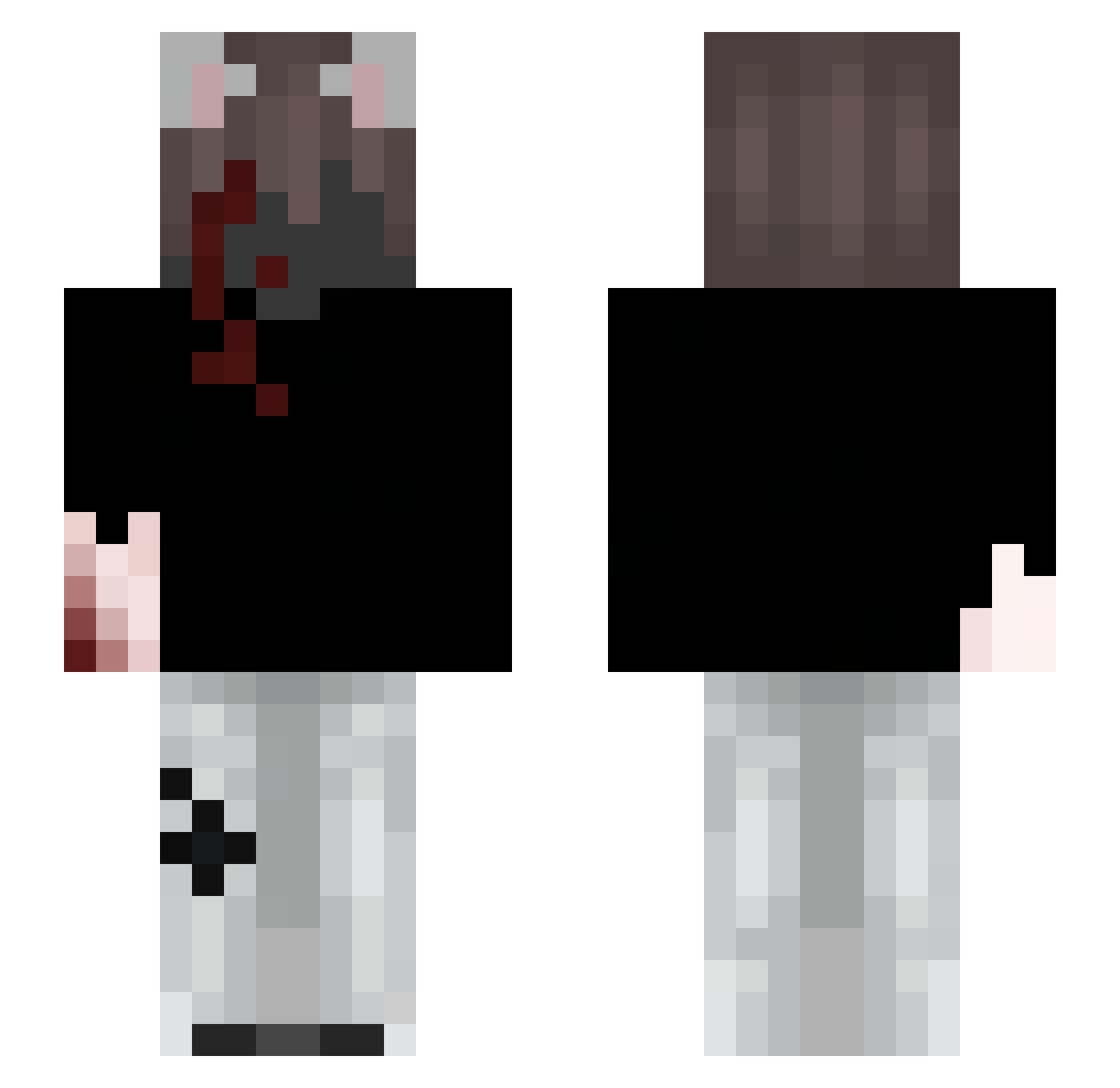 fake_lol Minecraft skin, front and back view