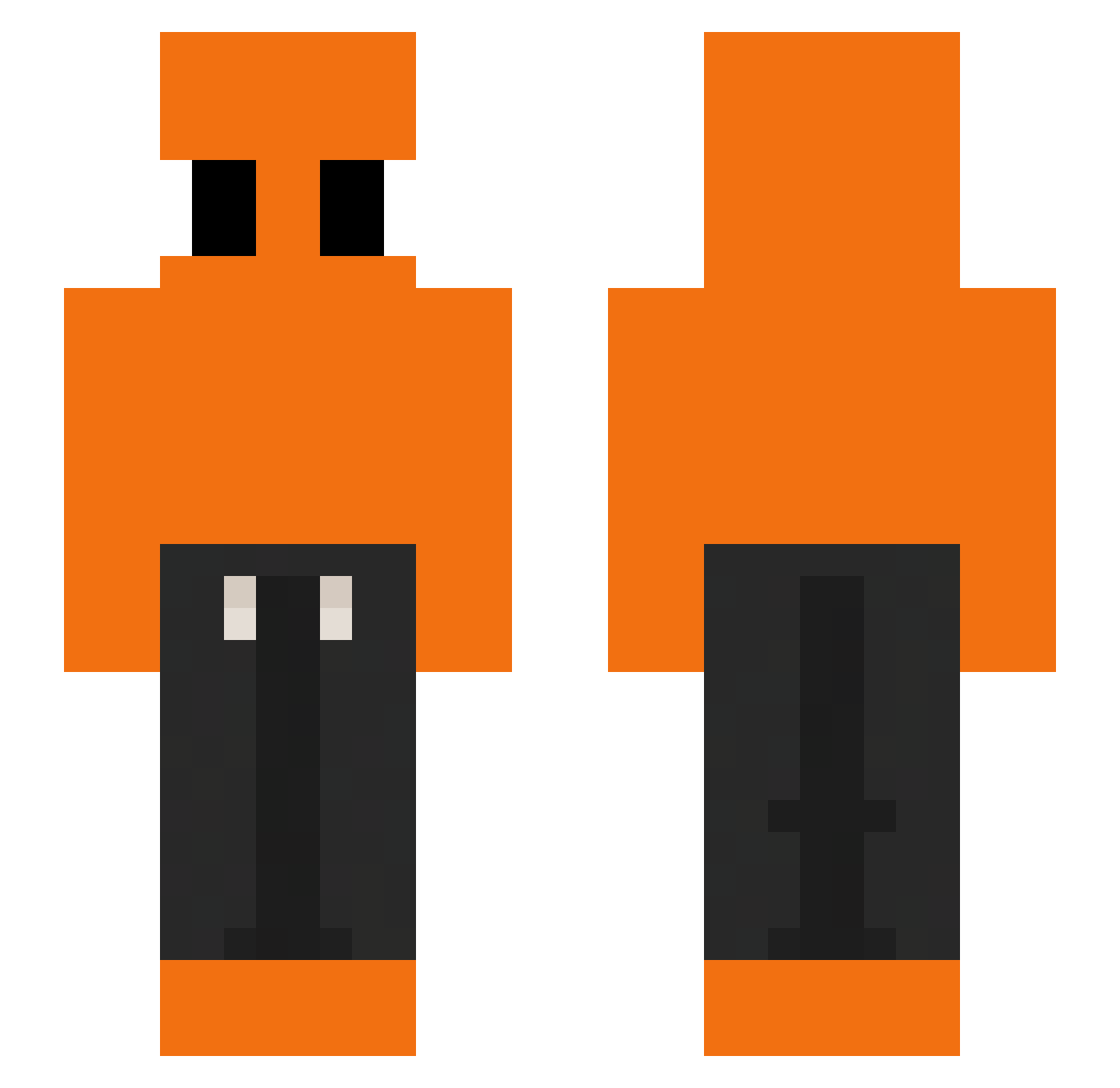 xo78 Minecraft skin, front and back view