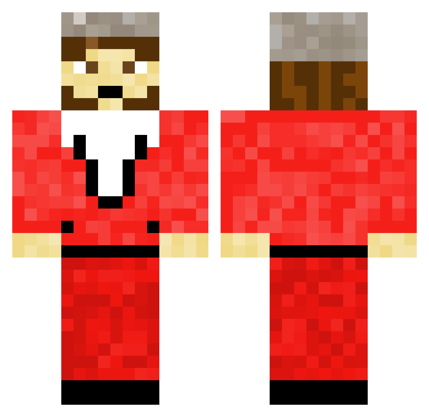 ClickBangNeo Minecraft skin, front and back view