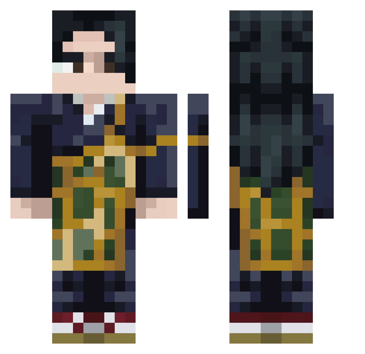 dlstjwkd12 Minecraft skin, front and back view