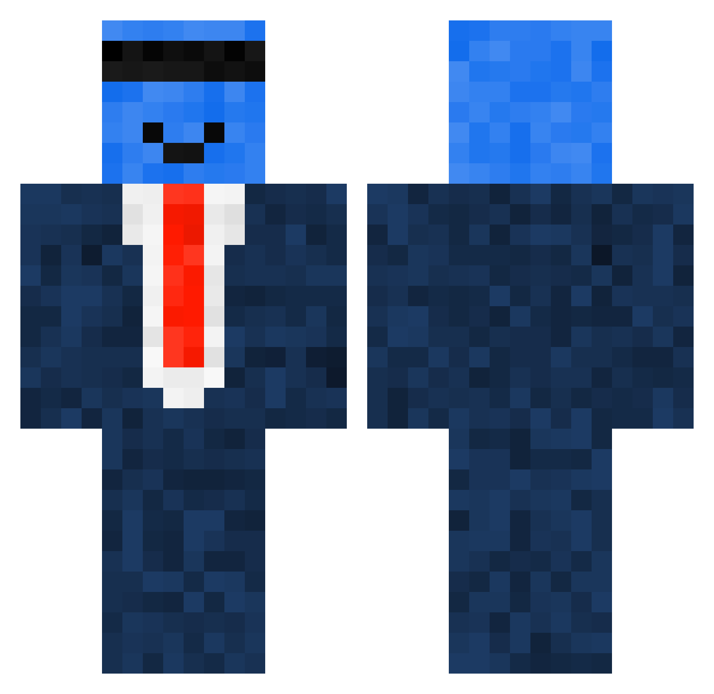 t00sh0rt Minecraft skin, front and back view