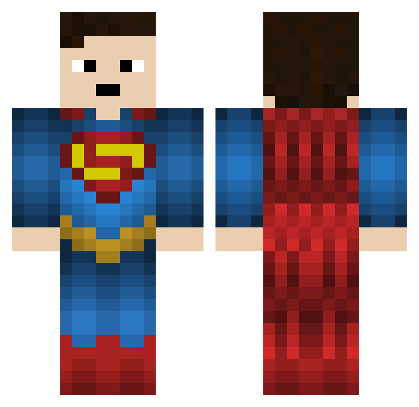 superman9944 Minecraft skin, front and back view