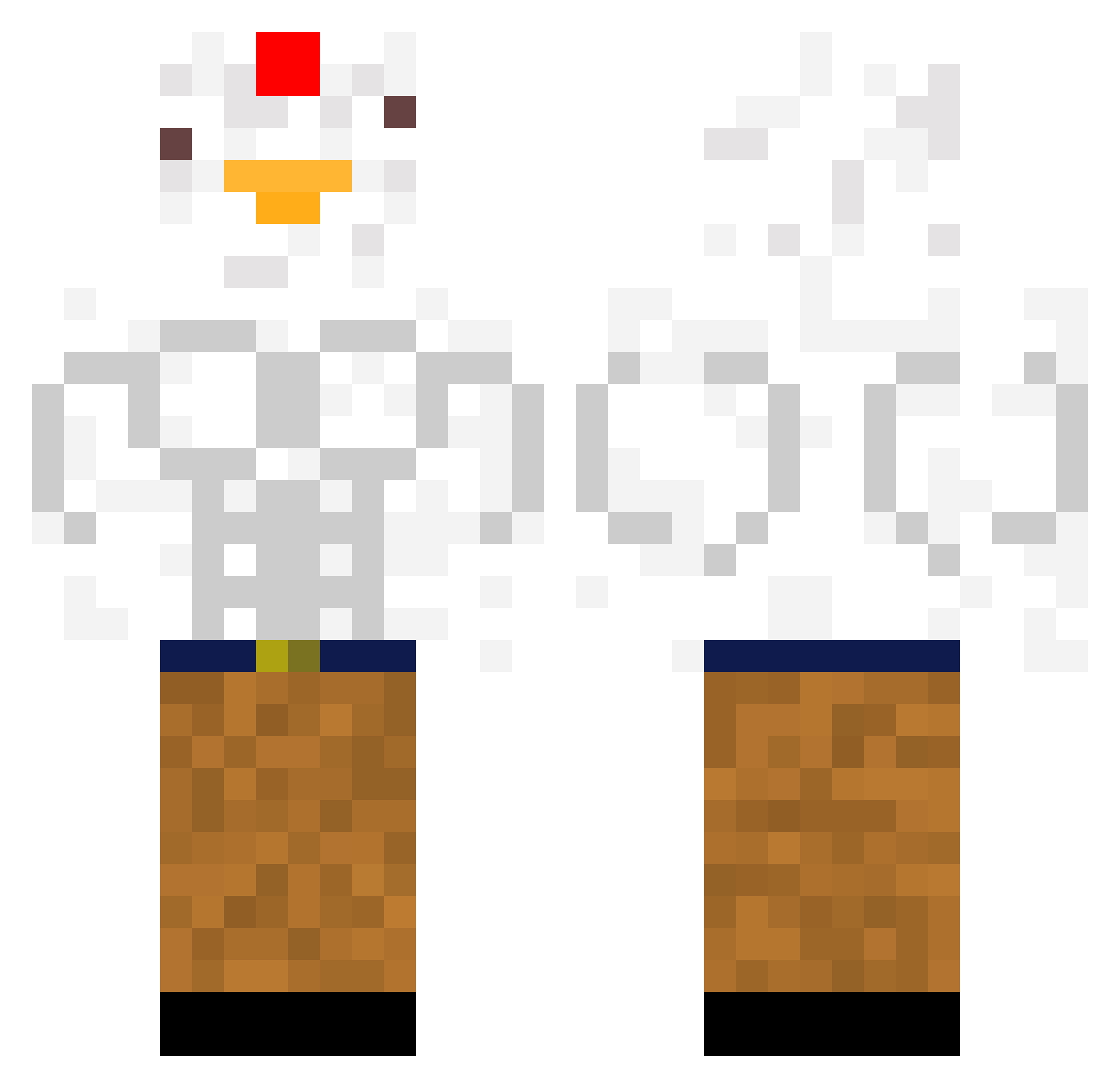 ToasterNinja Minecraft skin, front and back view