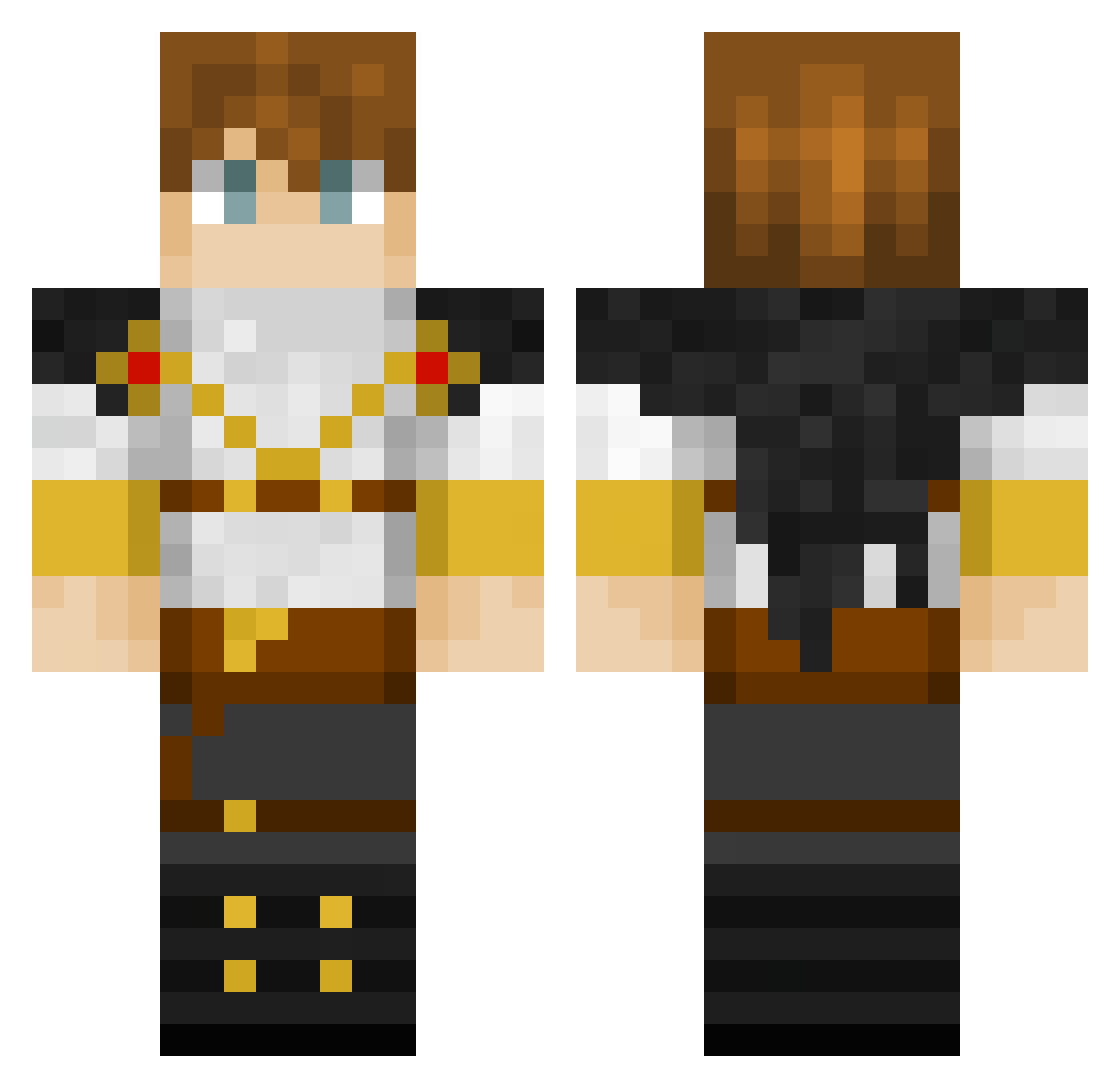 yazanmc Minecraft skin, front and back view