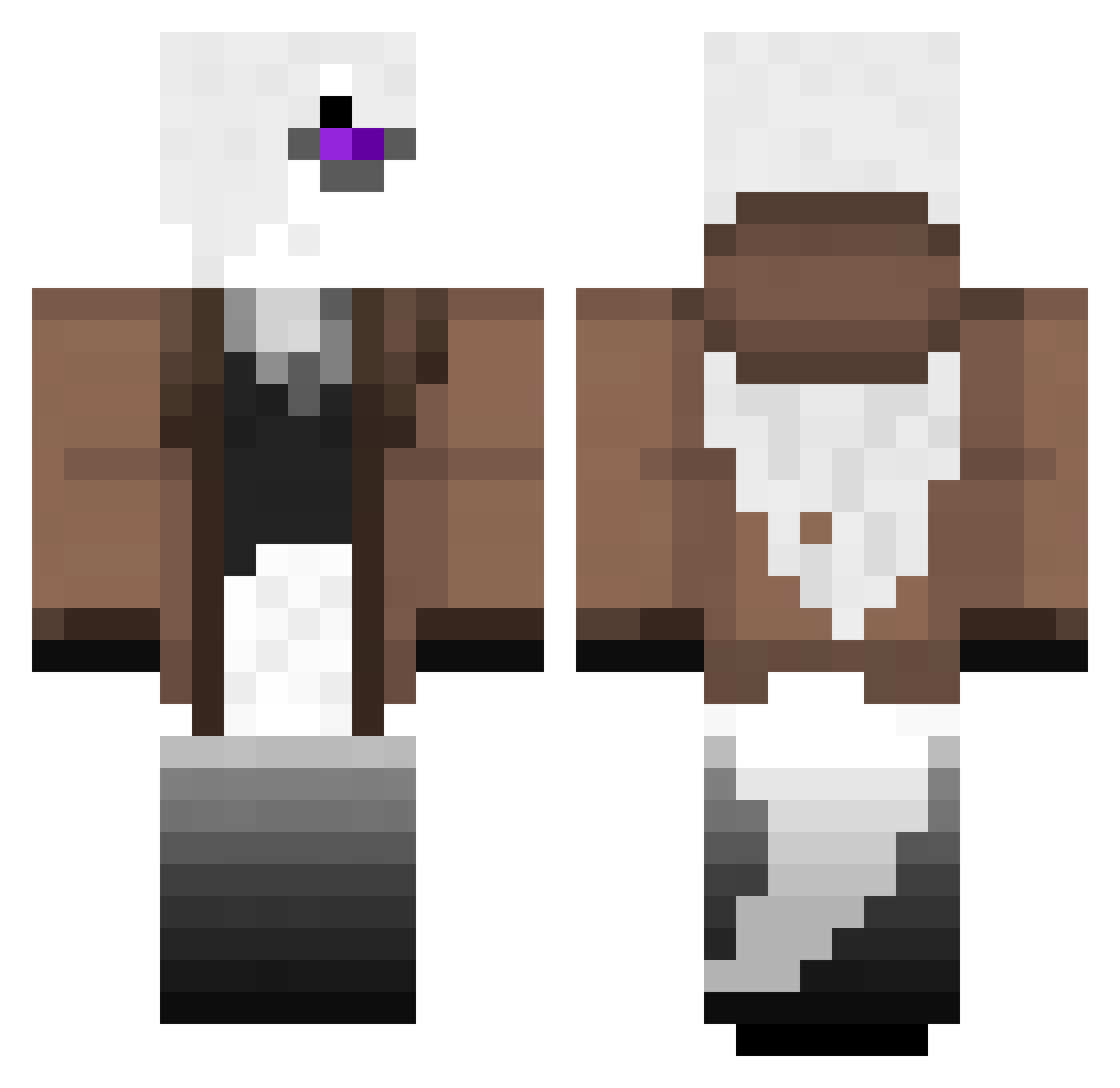 The_Crpw Minecraft skin, front and back view