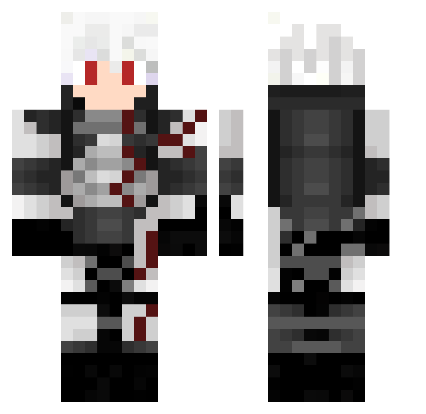 Texaor Minecraft skin, front and back view