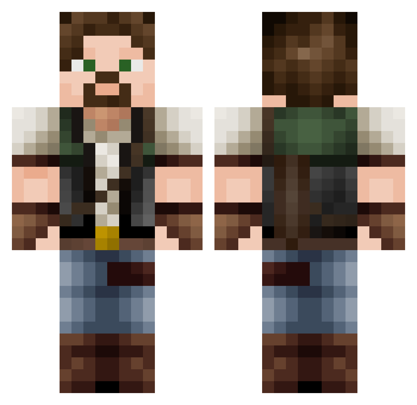 SayKill Minecraft skin, front and back view