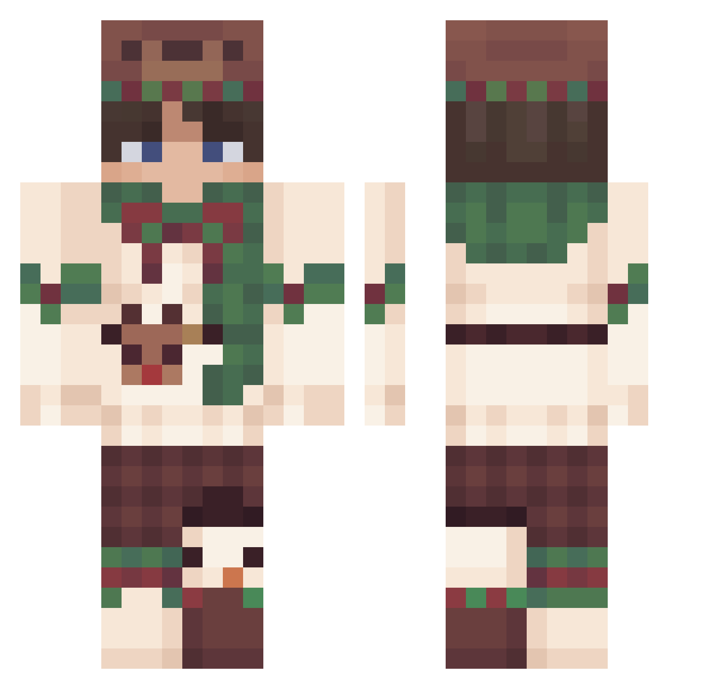 2DAY_TOP1 Minecraft skin, front and back view