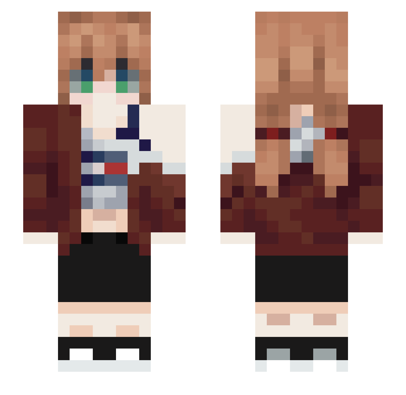 fxxty14597 Minecraft skin, front and back view