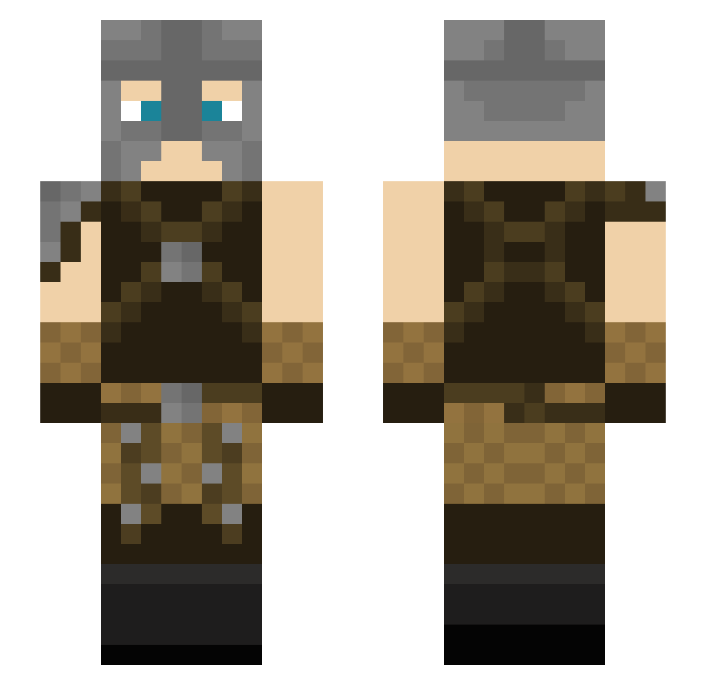 TheRealLaric Minecraft skin, front and back view