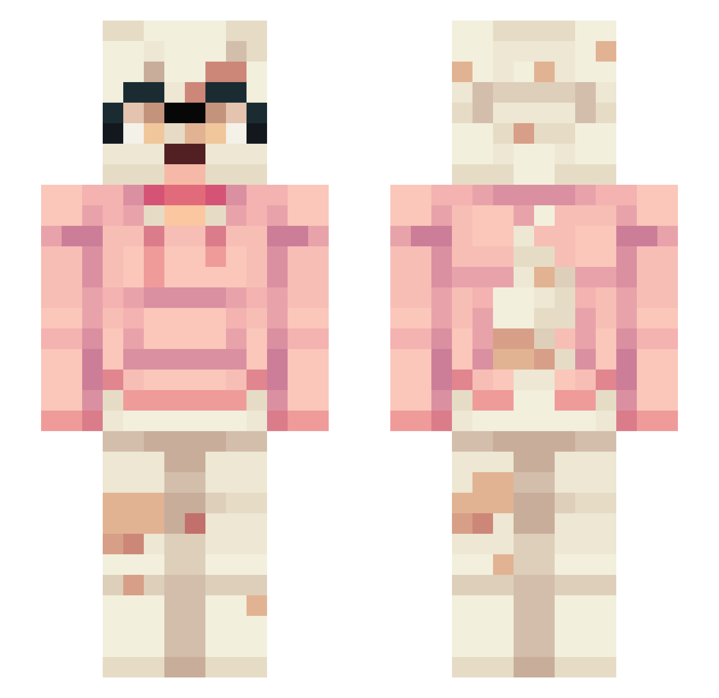 eeriy24 Minecraft skin, front and back view