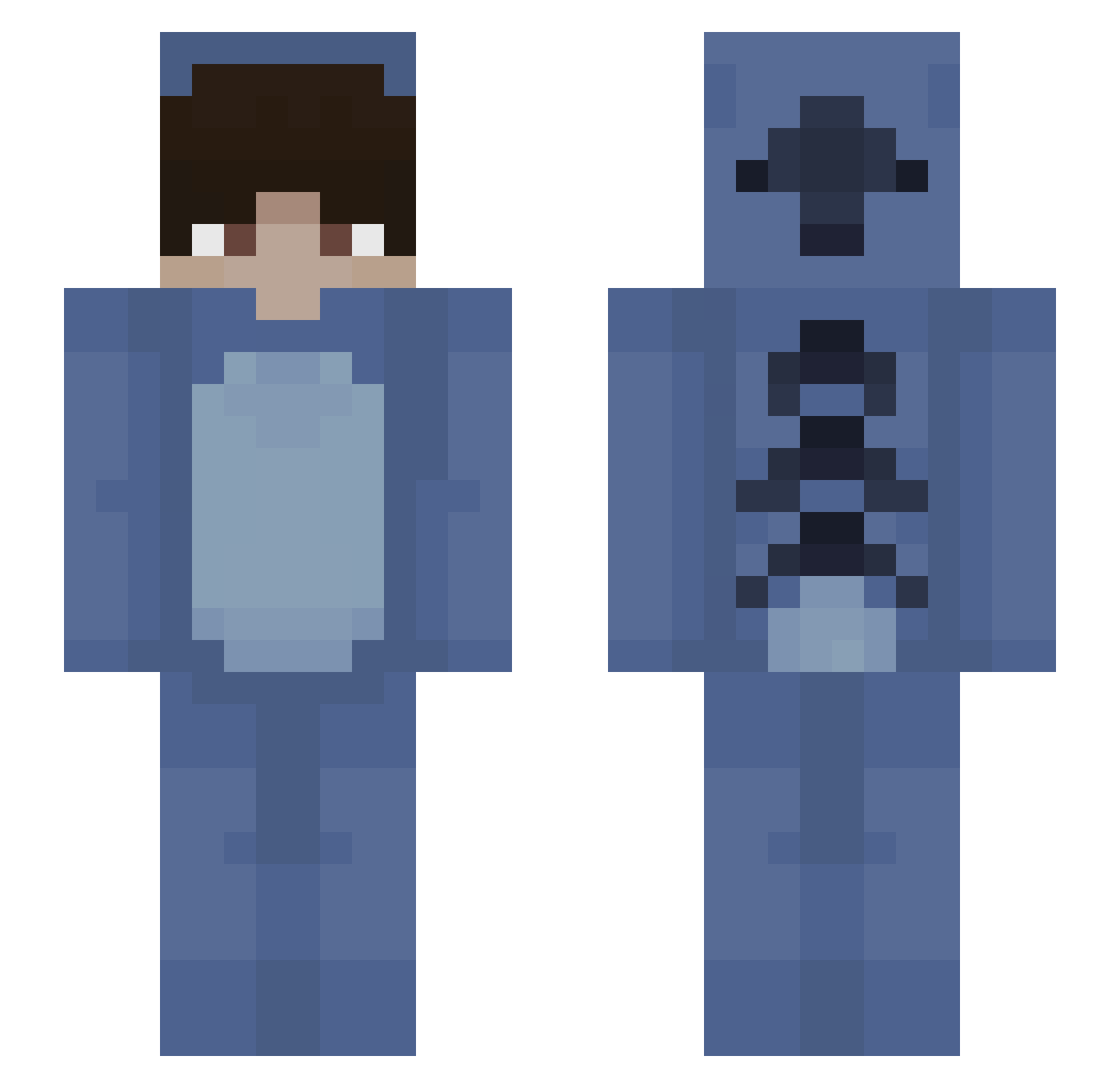_TukTuk Minecraft skin, front and back view