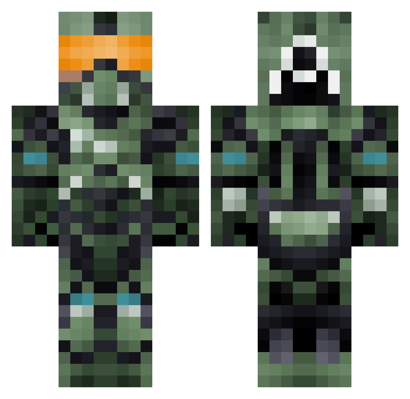 thibdp Minecraft skin, front and back view