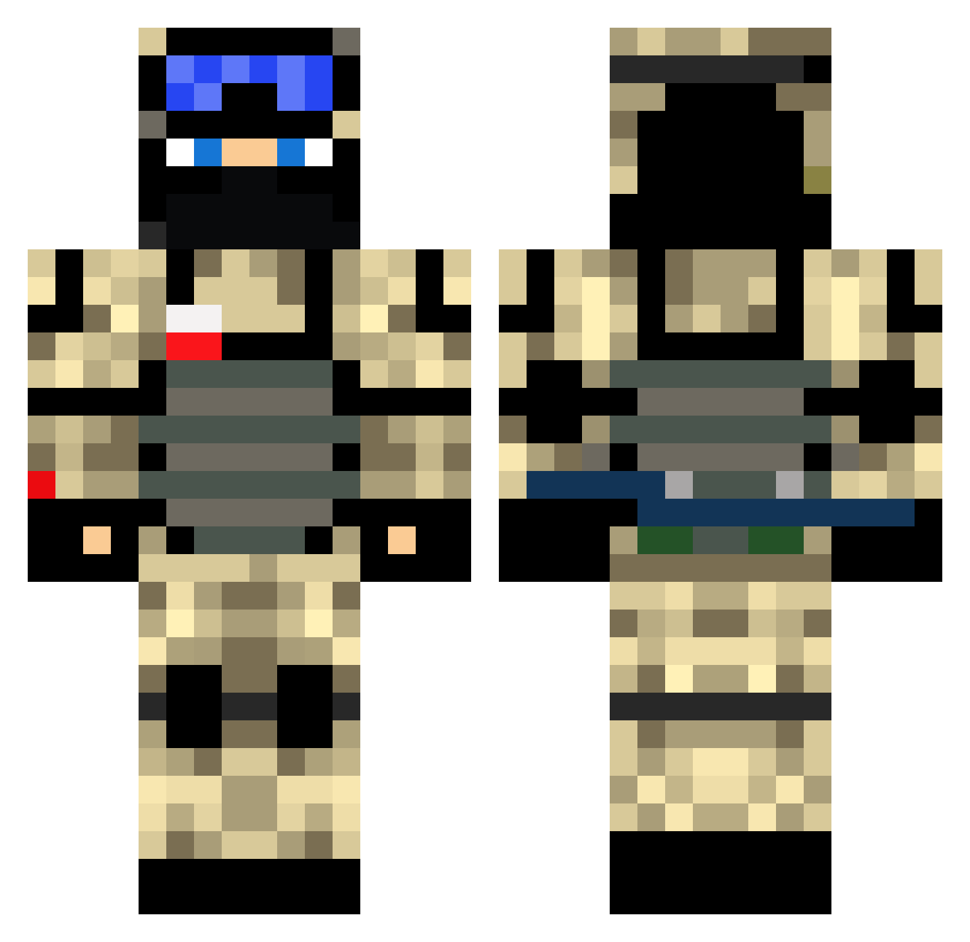 Toin_ Minecraft skin, front and back view