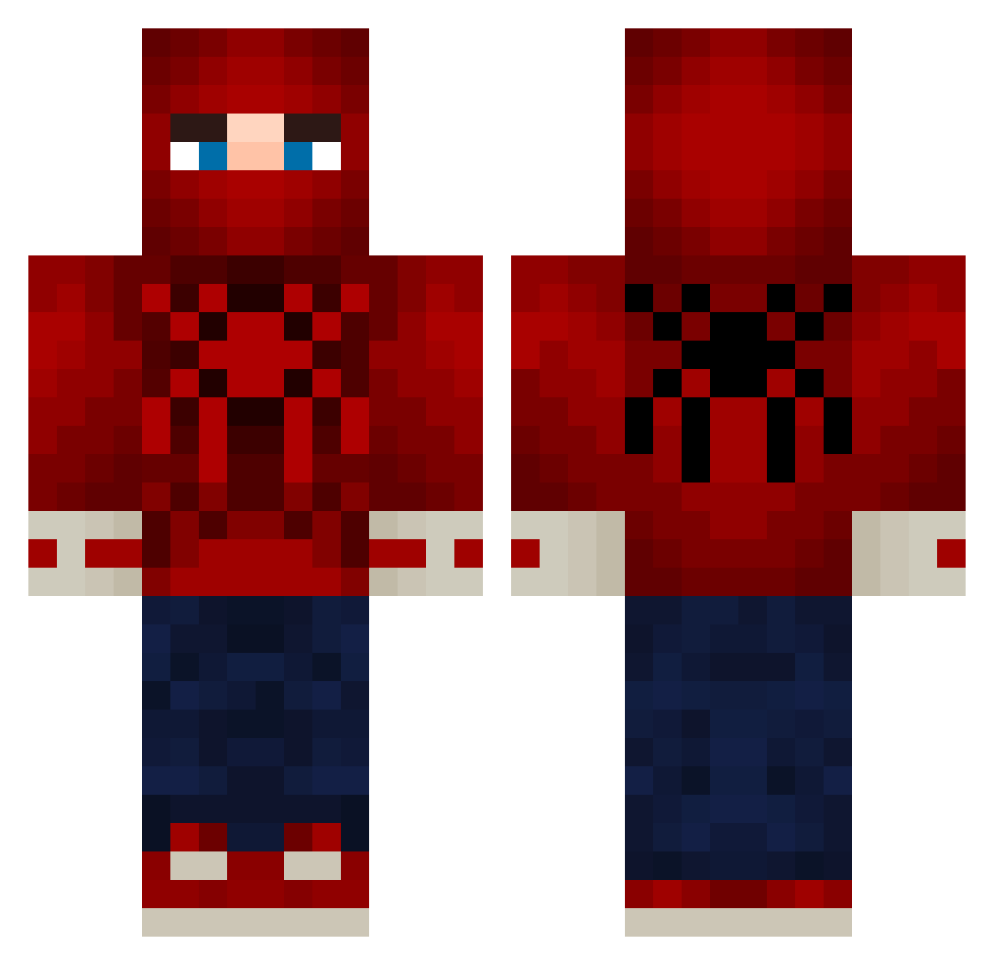 X0lar_ Minecraft skin, front and back view