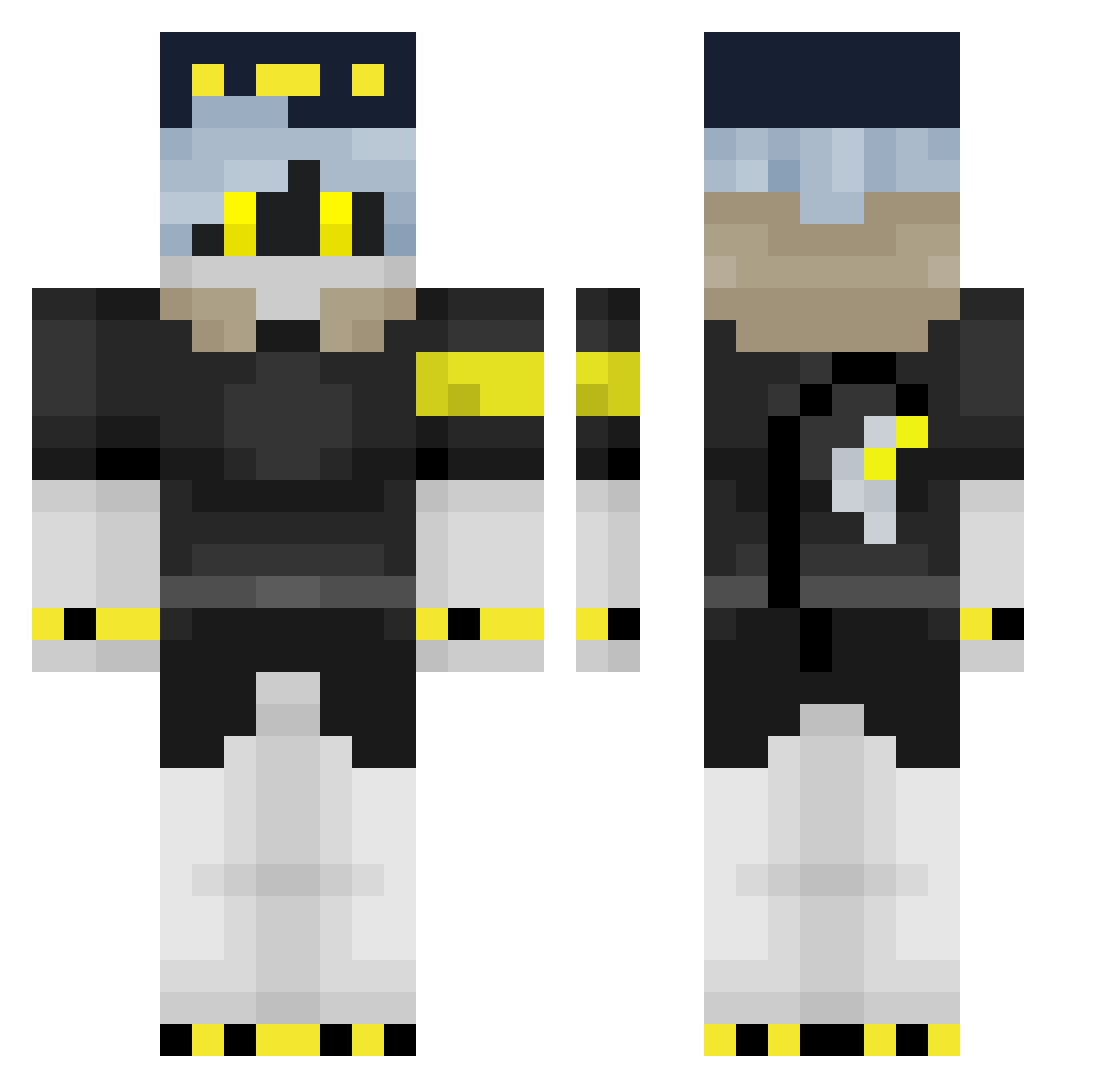 Pomcz Minecraft skin, front and back view
