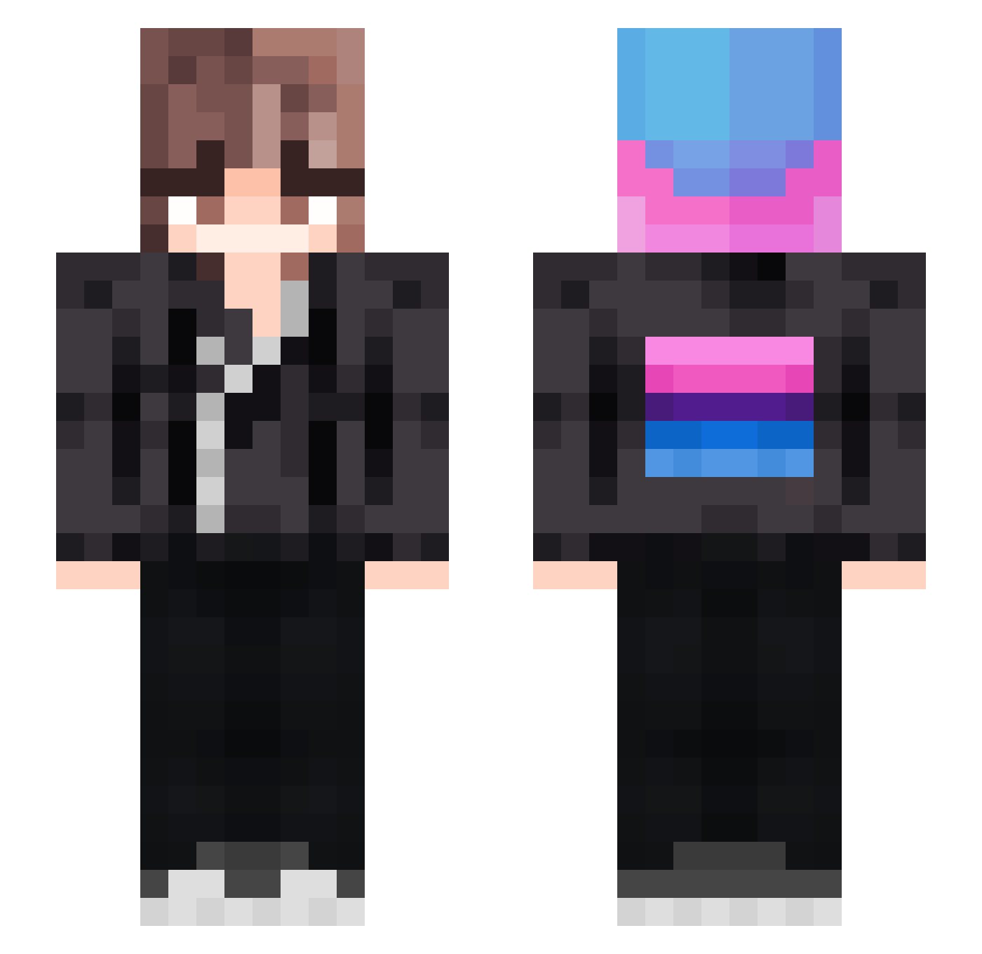 vii_wastaken Minecraft skin, front and back view